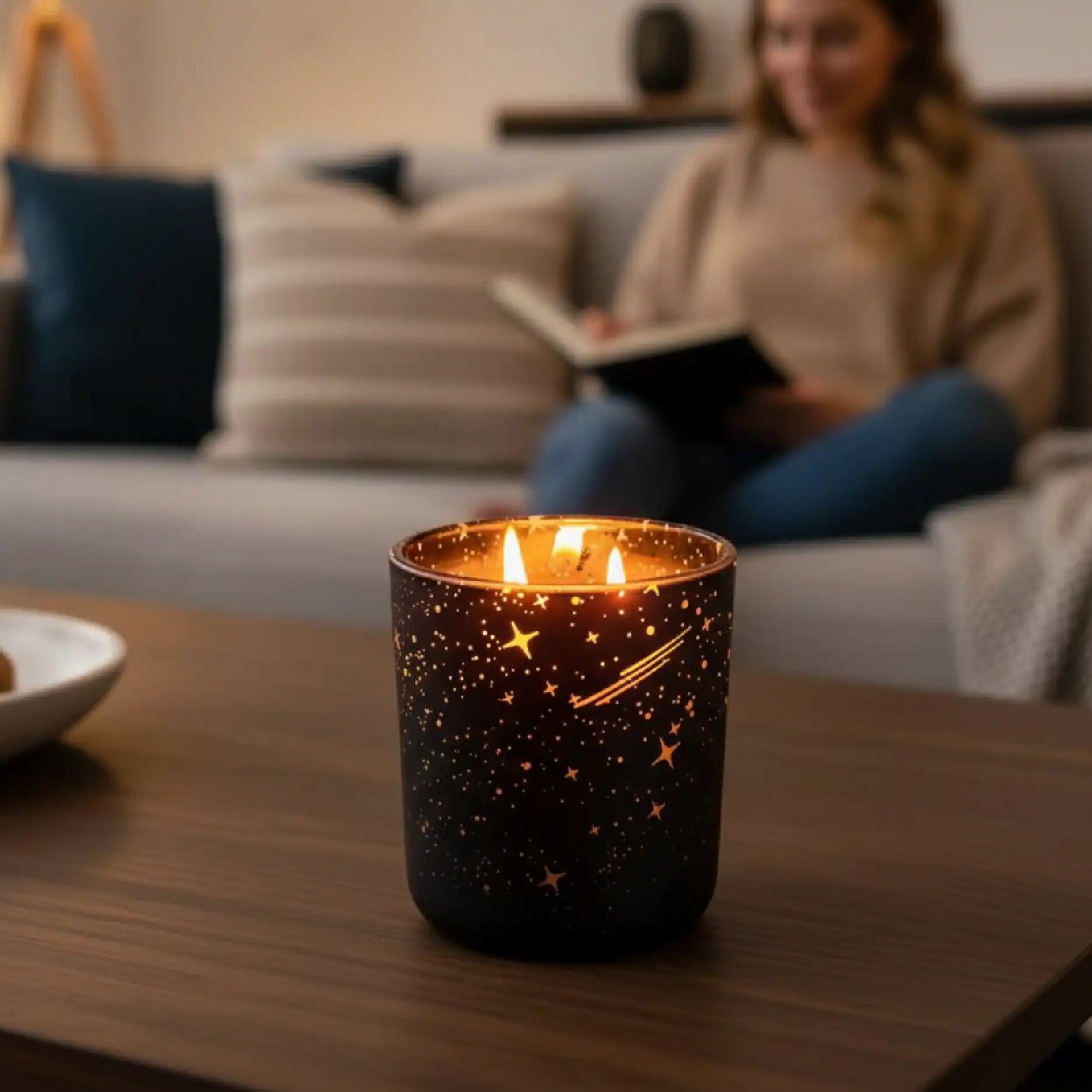 Custom Etched Galaxy Candle