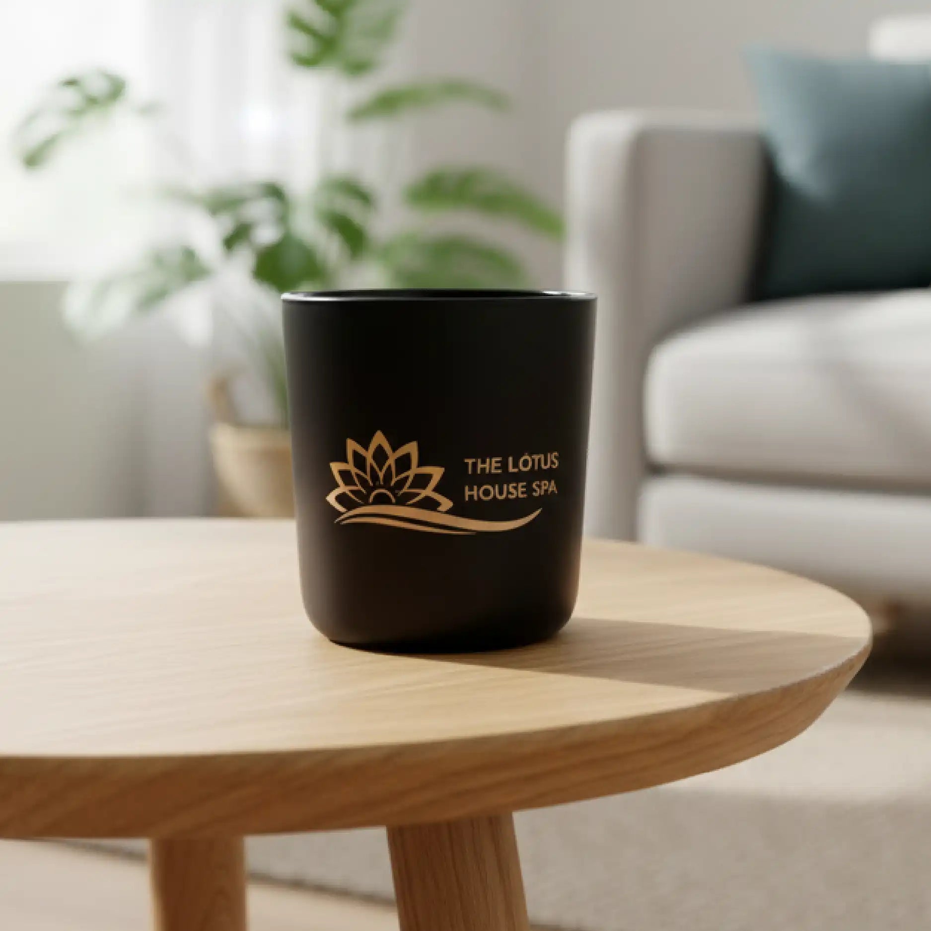 Custom Etched Candle with Spa Logo