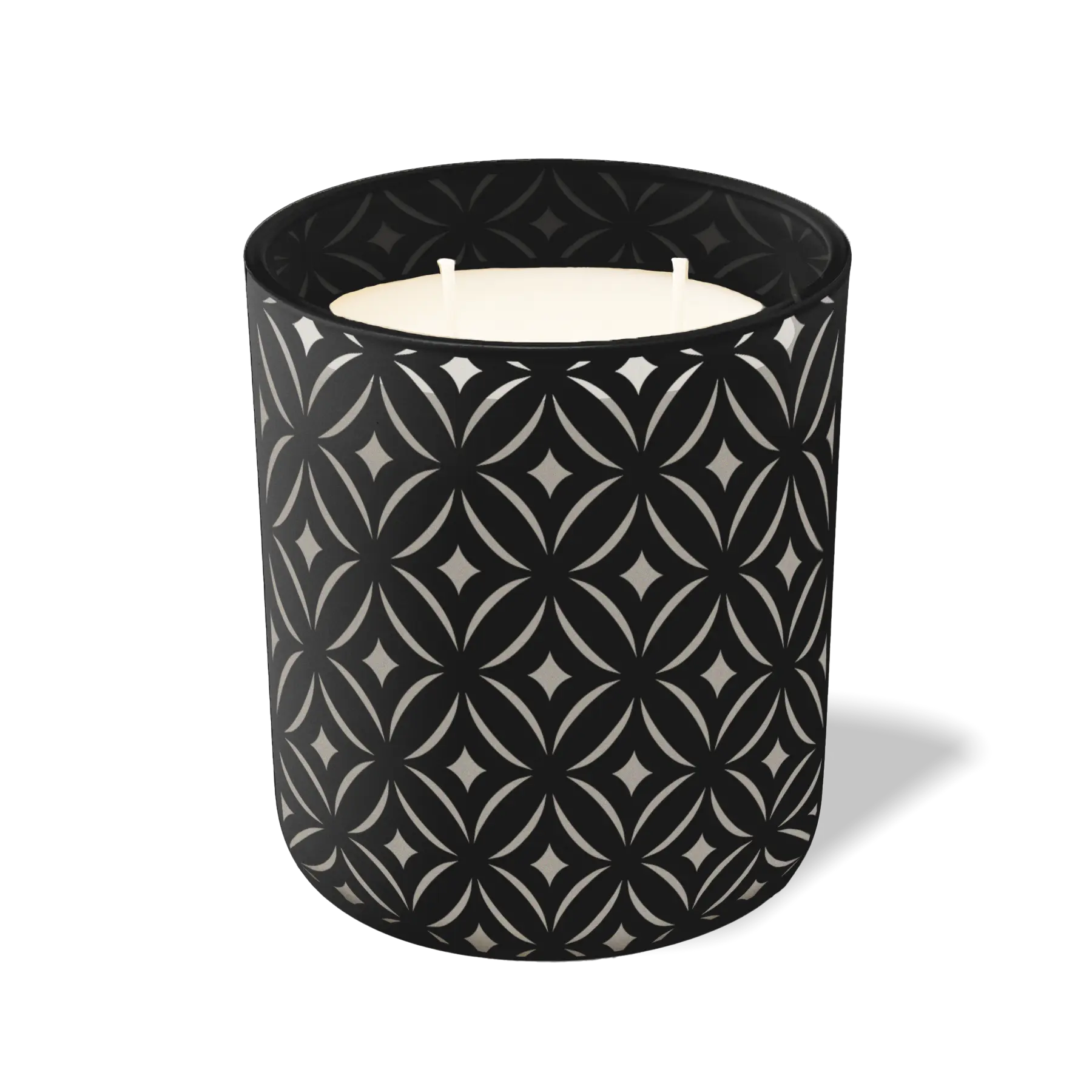 Custom Etched Curves - 12 oz Candle Black