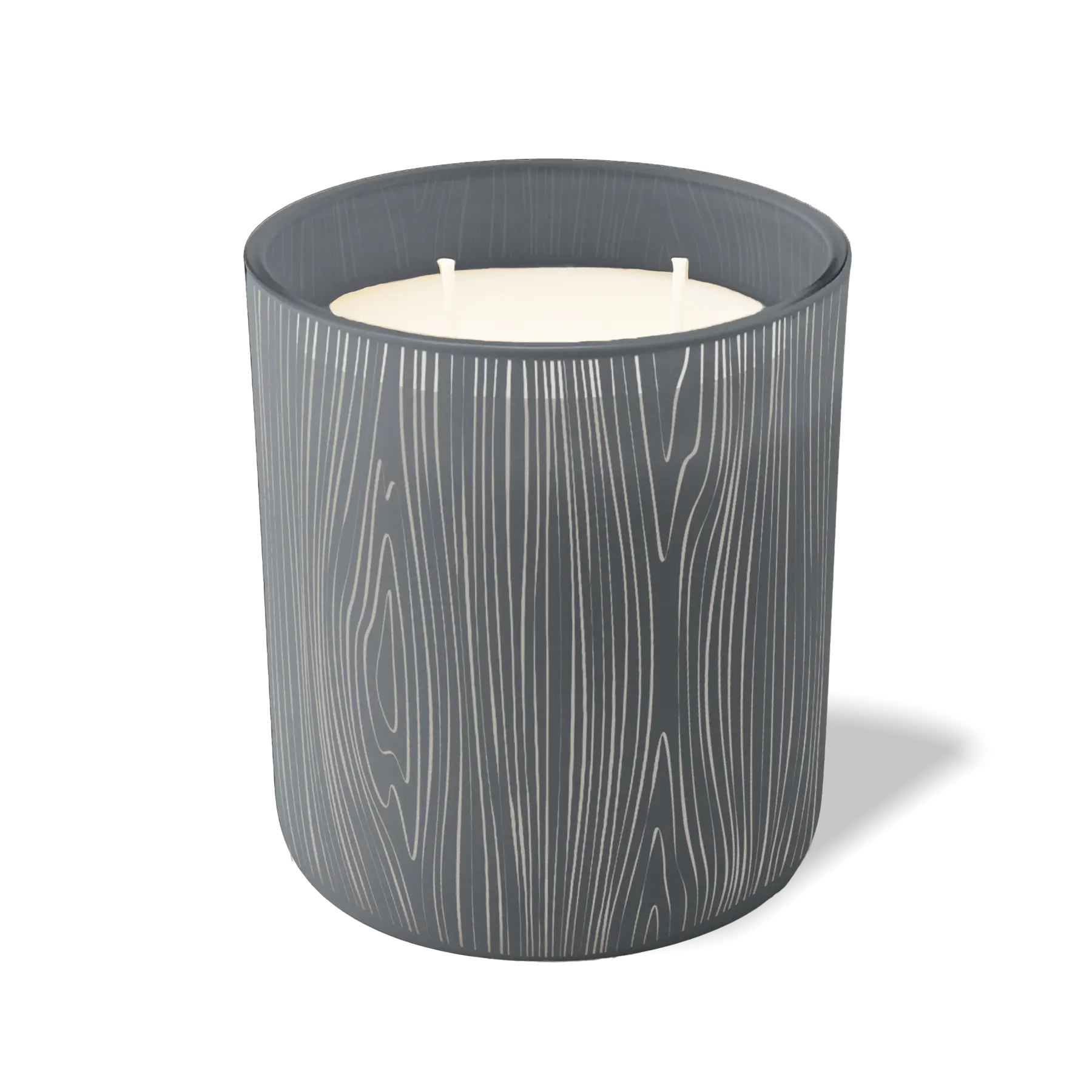 Custom Etched Wood Grain - 12 oz Candle Graphite