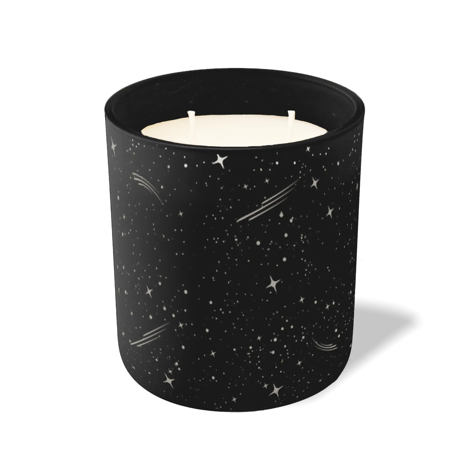 Custom Etched Galaxy - 12 oz Candle Black