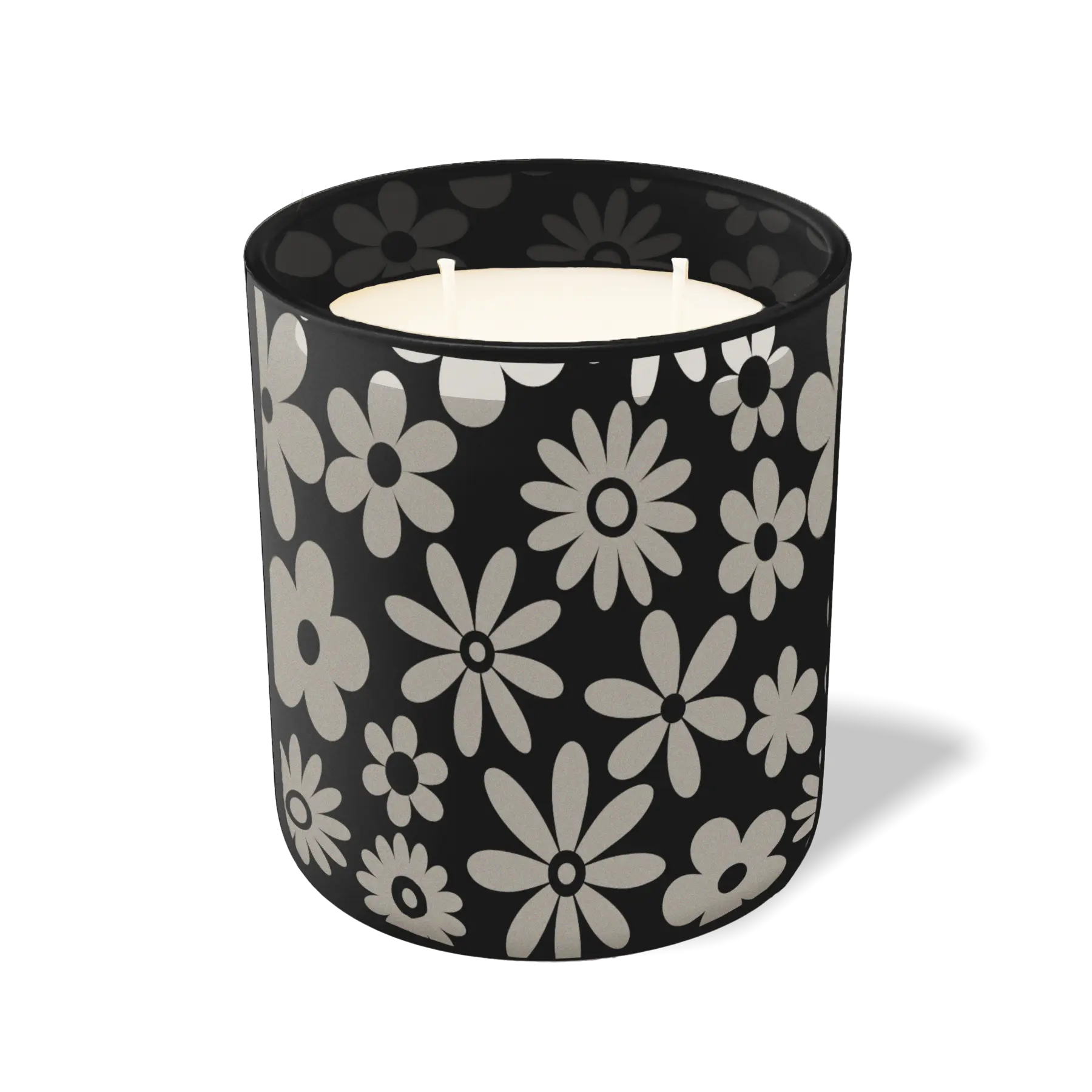 Custom Etched Groovy - 12 oz Candle Black