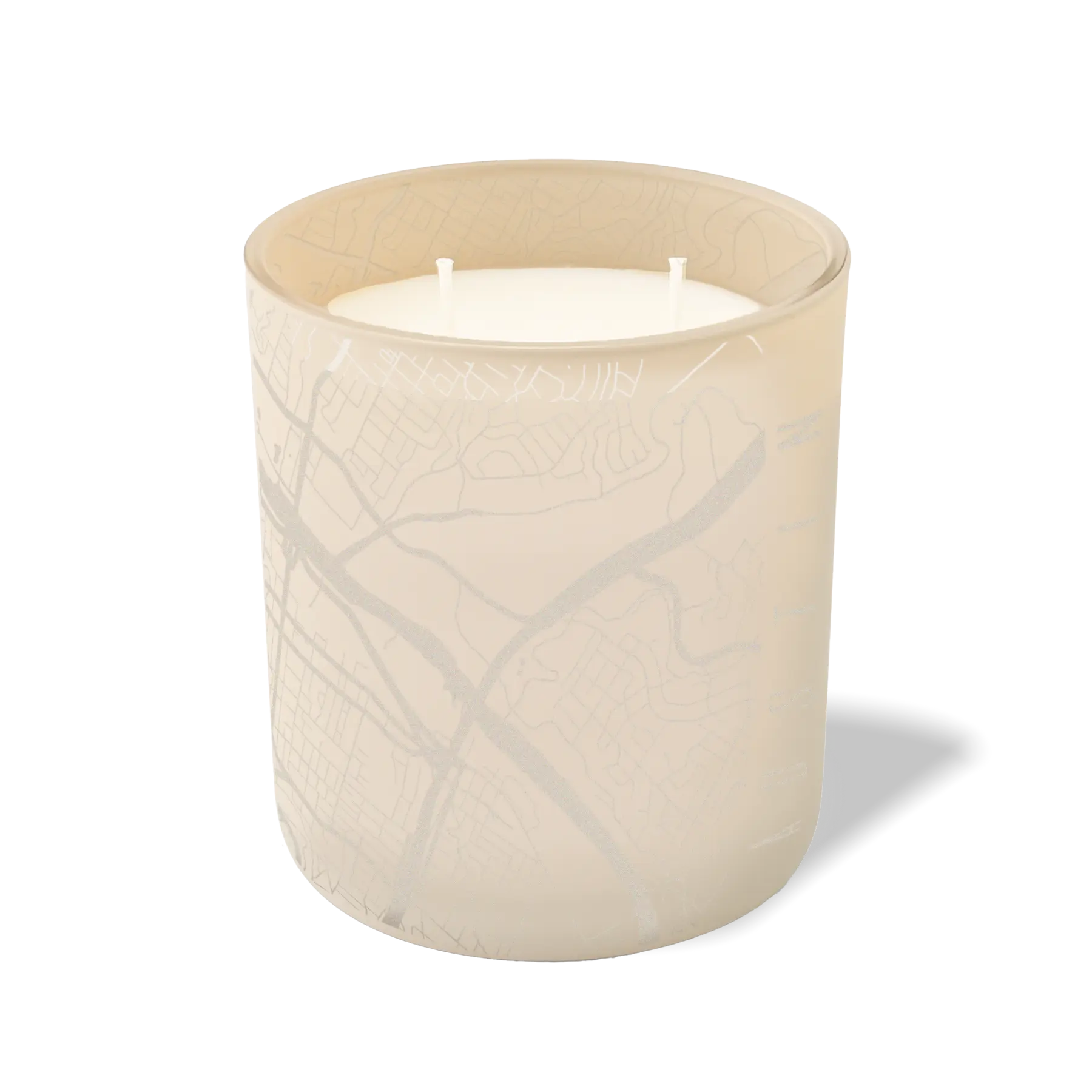 Custom Etched Austin Map - 12 oz Candle Sand