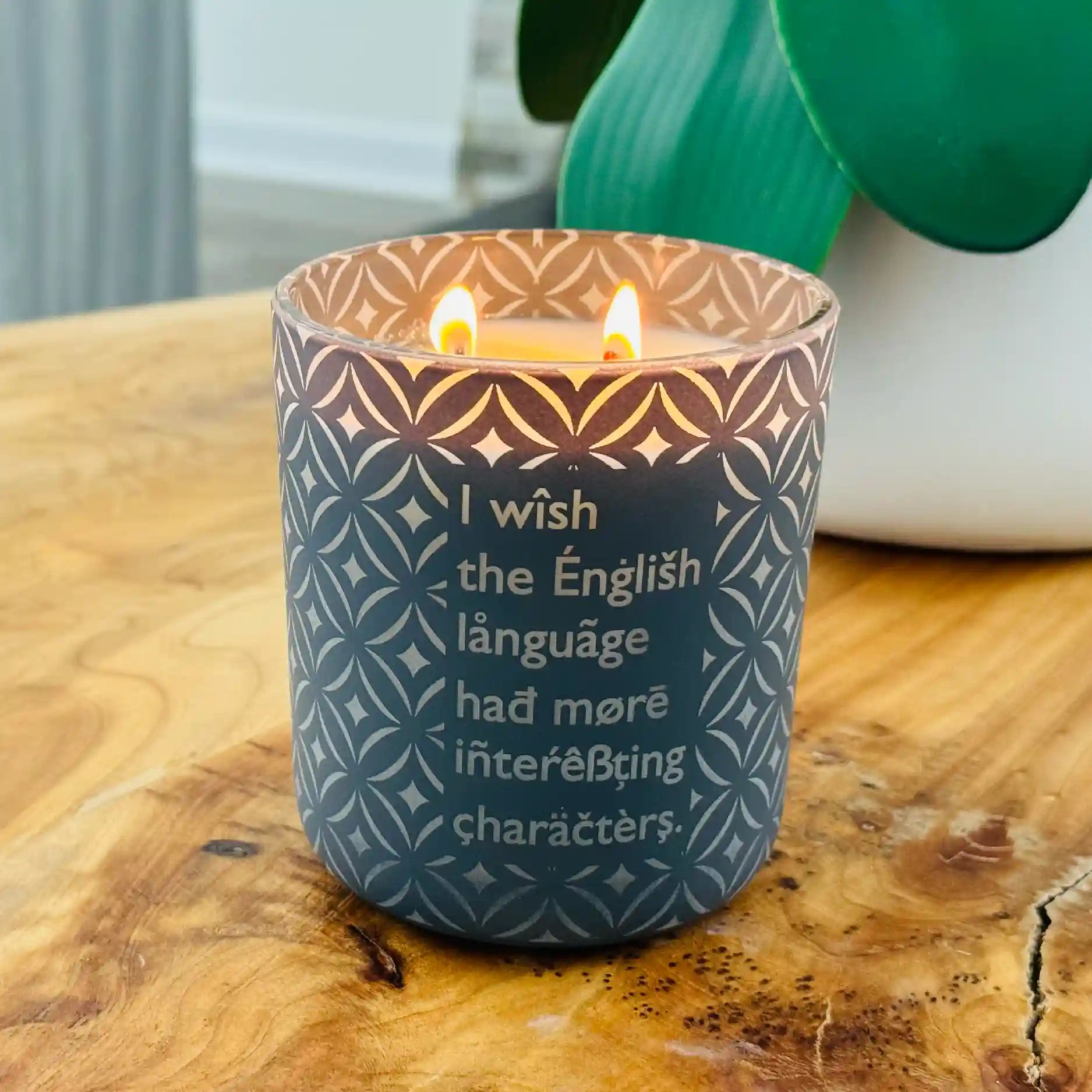 Custom Etched Candle Curves English Language