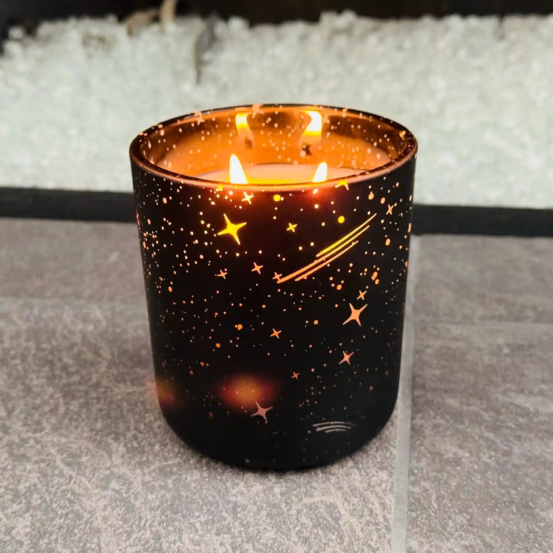 Custom Etched Candle Galaxy