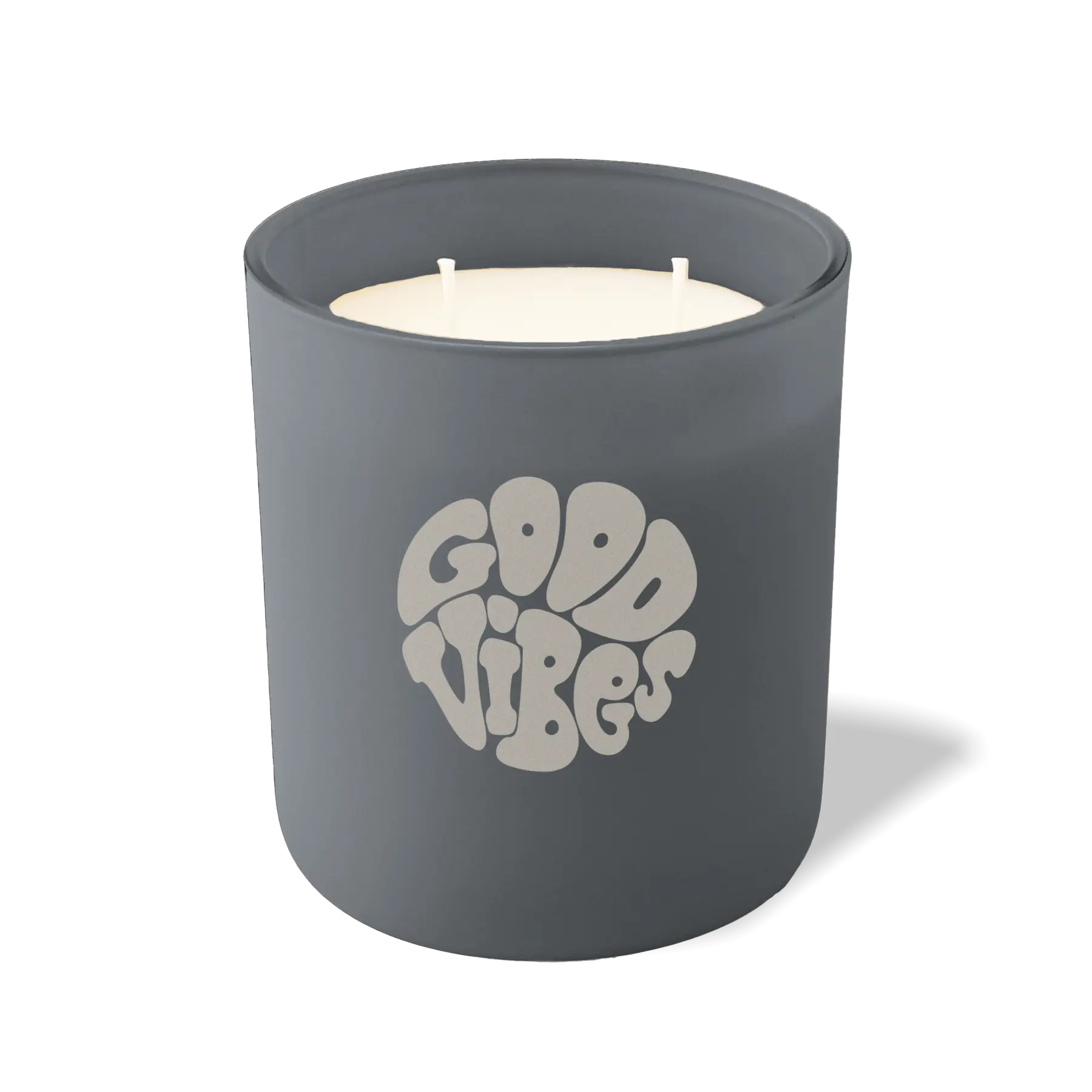 Wild Journey Custom Etched Good Vibes Retro 12 oz Studio Series Candle in Graphite