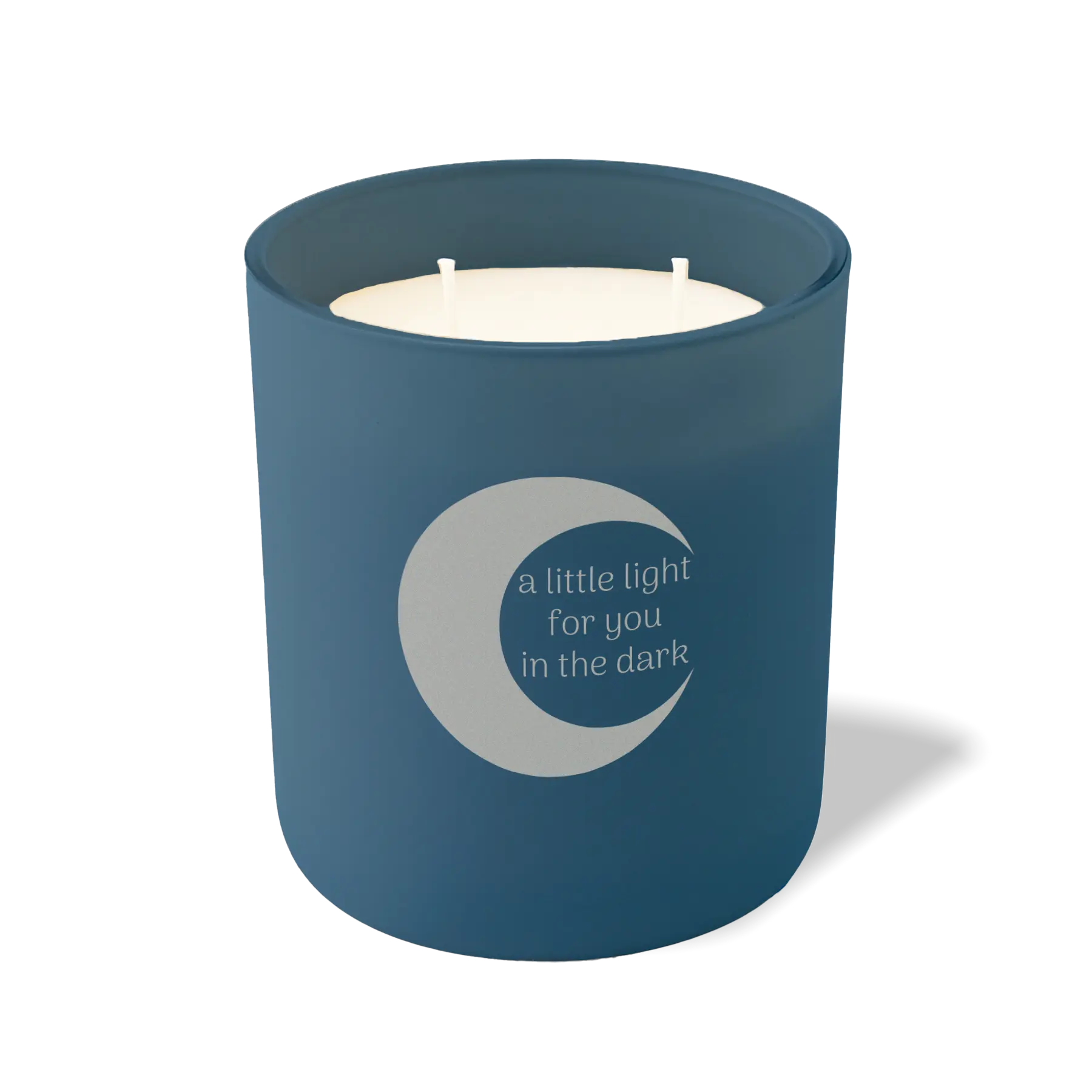 Wild Journey Custom Etched A Little Light For You in the Dark 12 oz Studio Series Candle in Cobalt