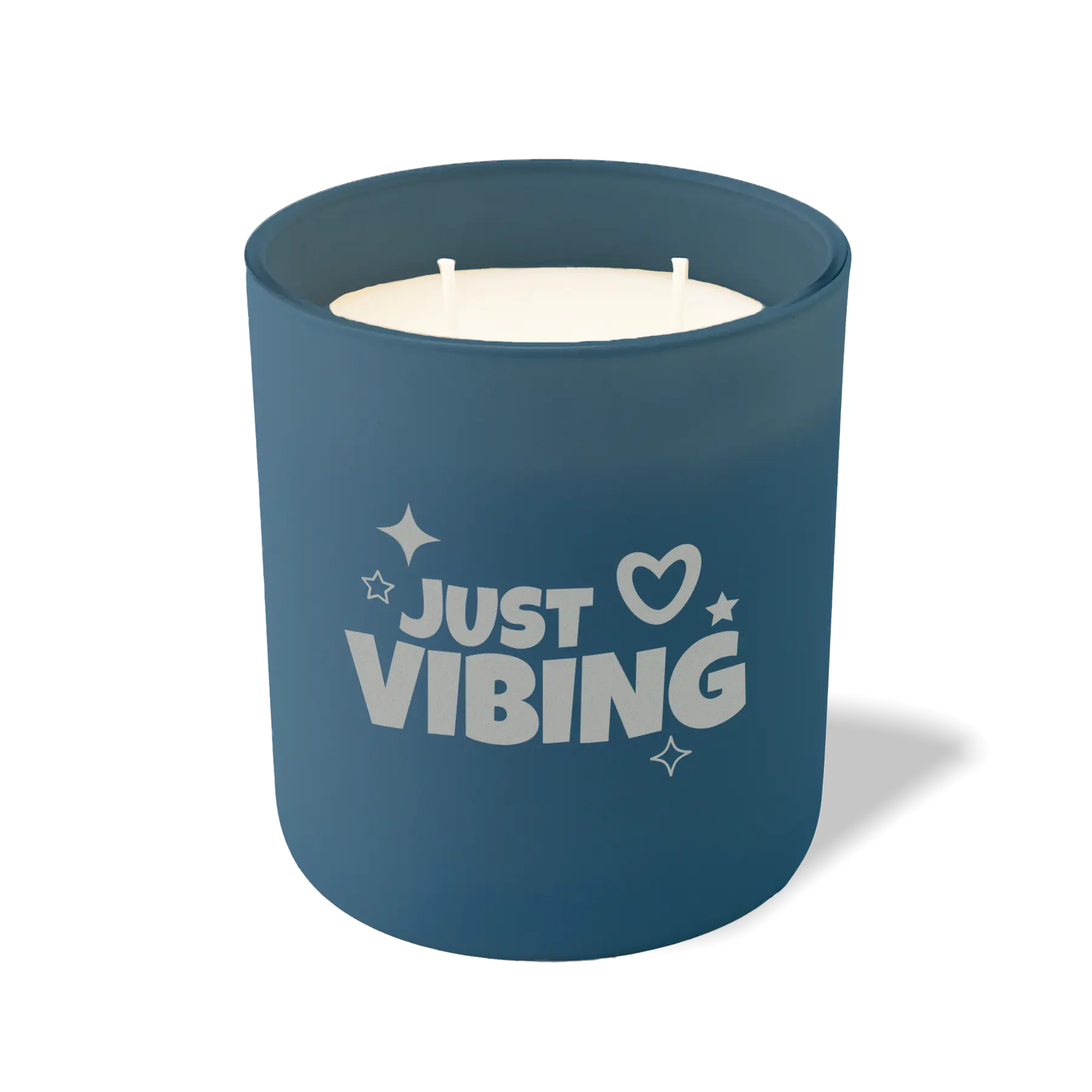 Wild Journey Custom Etched Just Vibing 12 oz Studio Series Candle in Cobalt