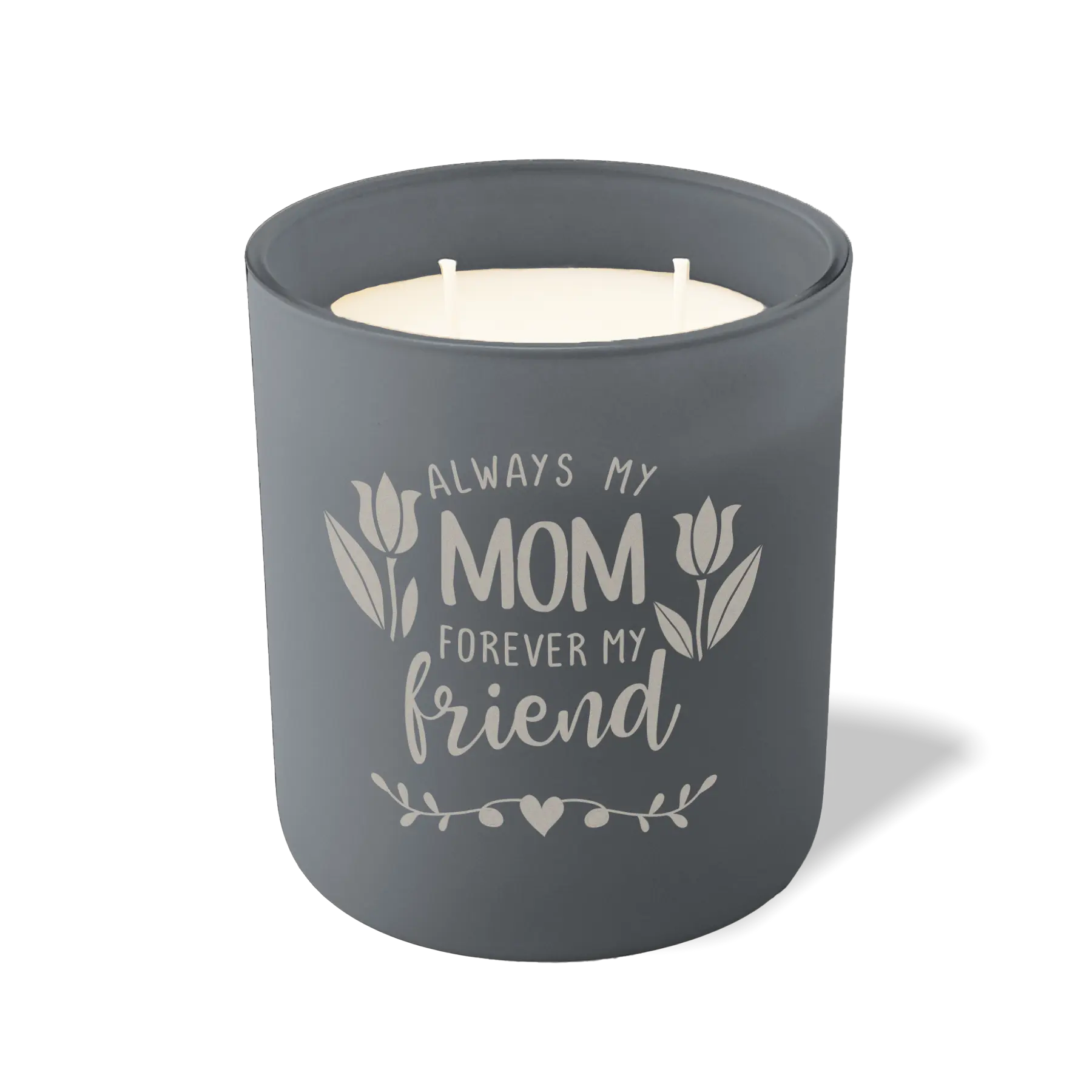 Wild Journey Custom Etched Always My Mom Forever My Friend 12 oz Studio Series Candle in Graphite