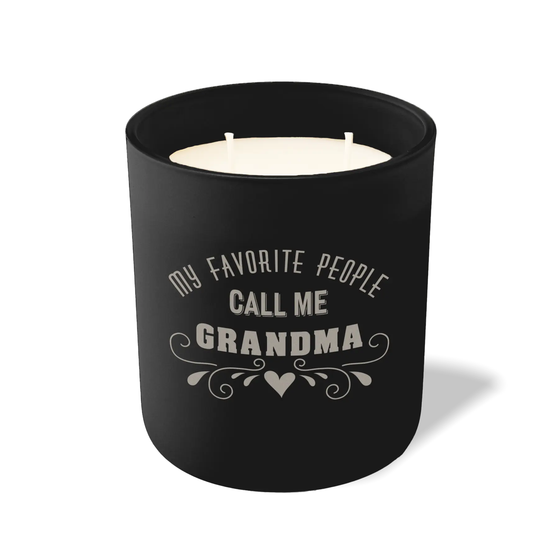 Wild Journey Custom Etched My Favorite People Call me Grandma 12 oz Studio Series Candle in Black
