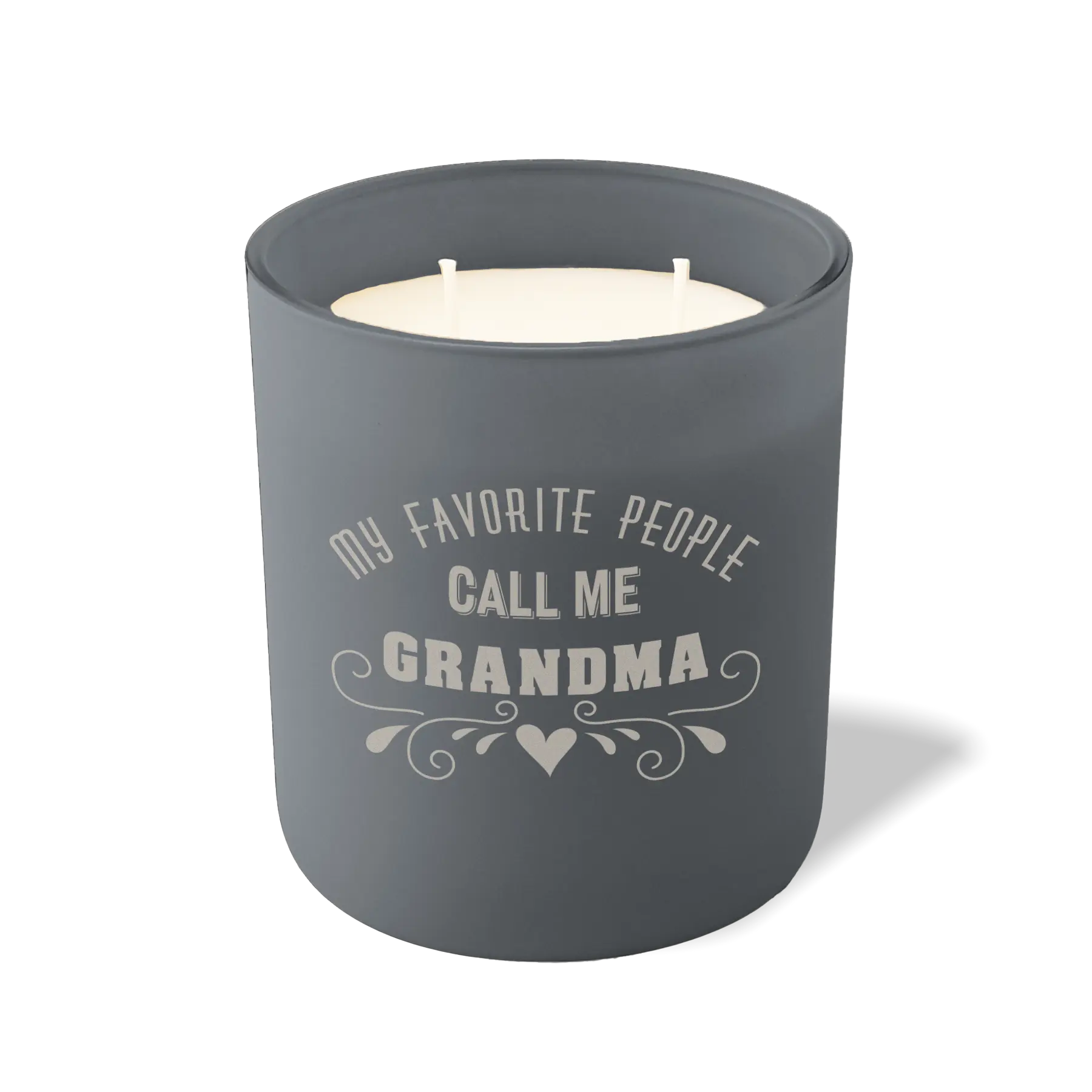 Wild Journey Custom Etched My Favorite People Call me Grandma 12 oz Studio Series Candle in Graphite