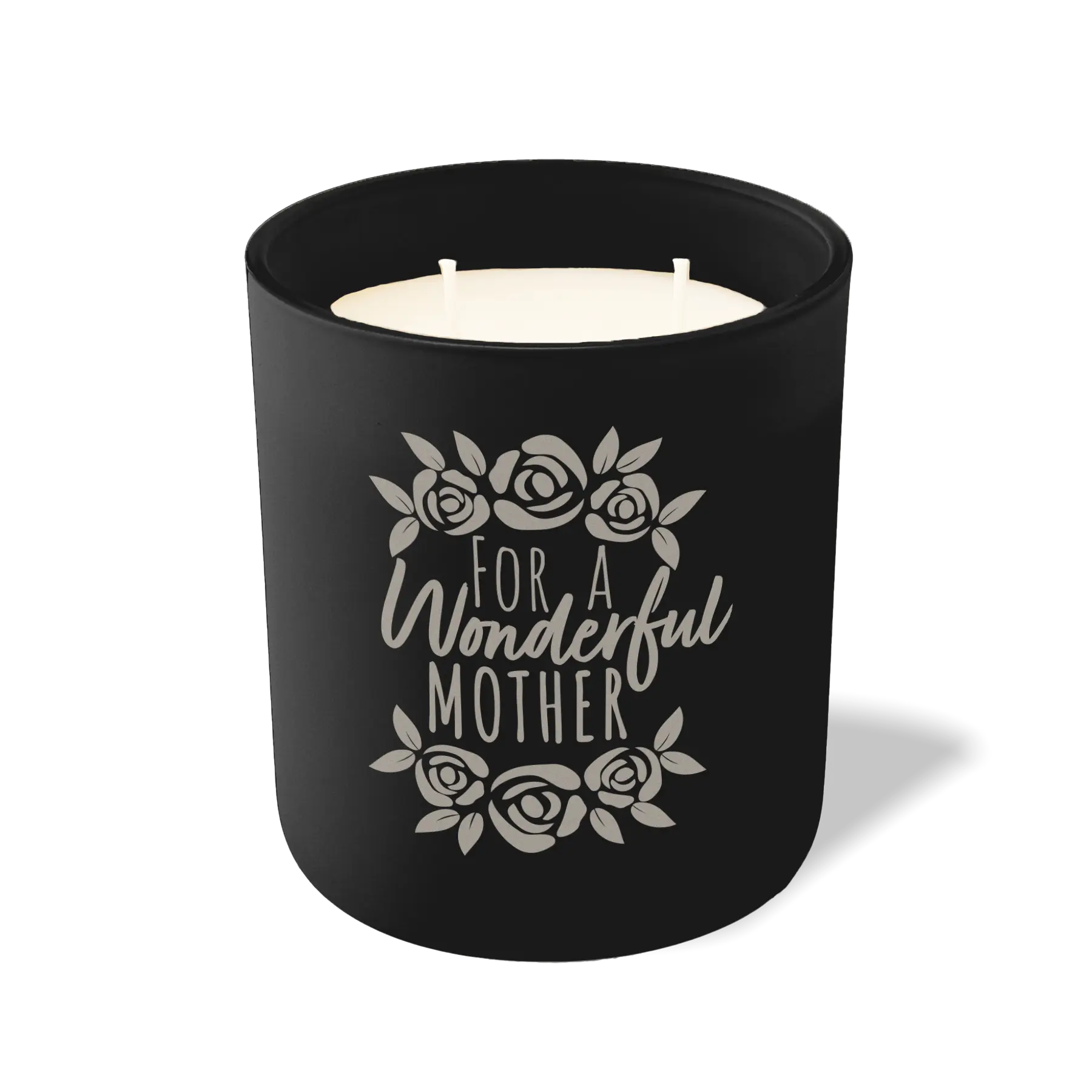 Wild Journey Custom Etched For a Wonderful Mother 12 oz Studio Series Candle in Black