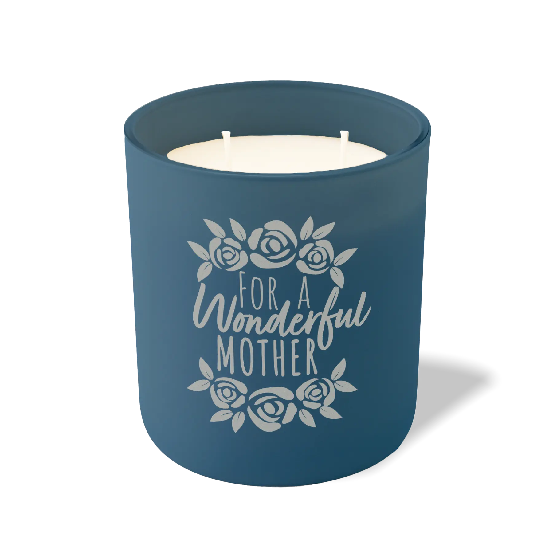 Wild Journey Custom Etched For a Wonderful Mother 12 oz Studio Series Candle in Cobalt