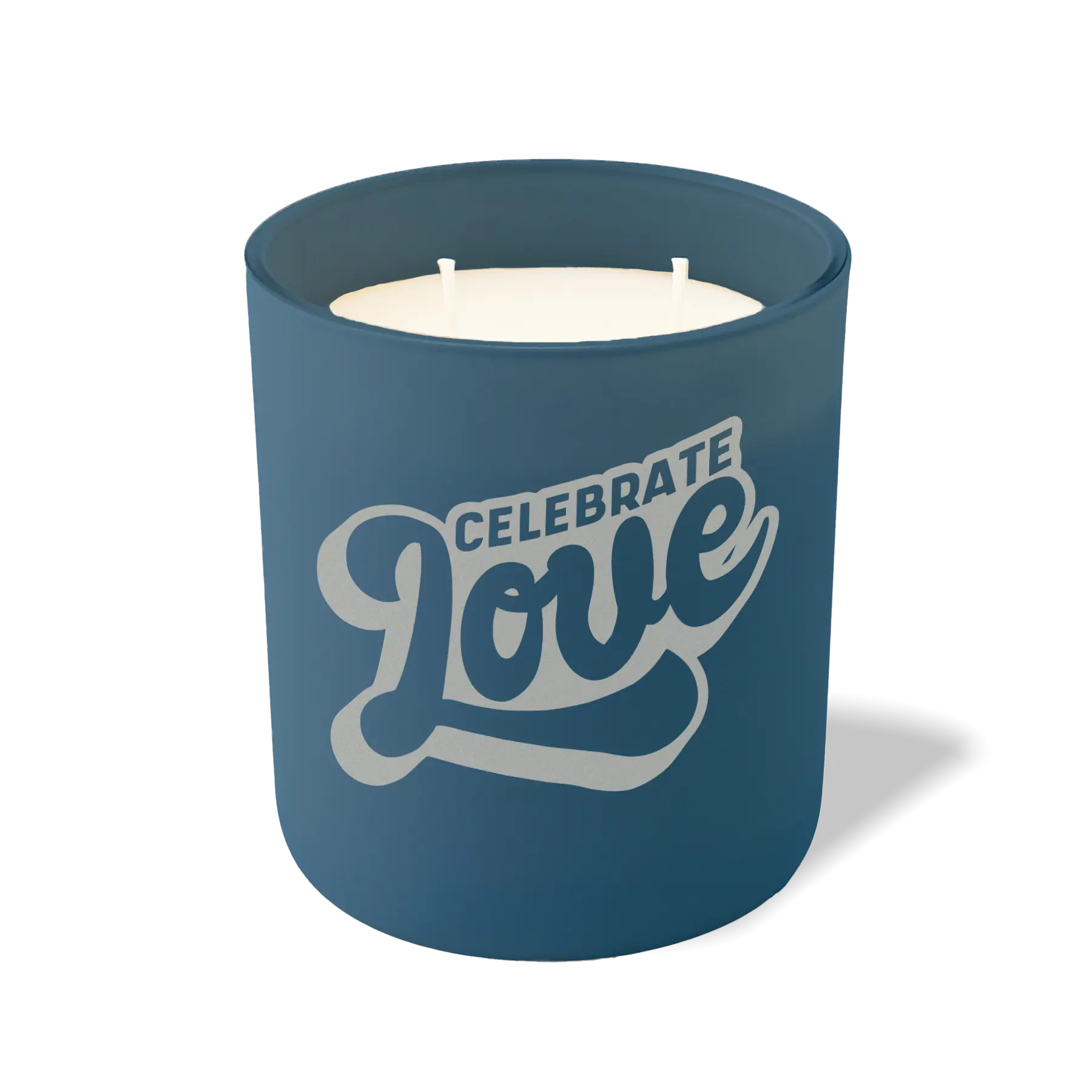 Wild Journey Custom Etched Celebrate Love 12 oz Studio Series Candle in Cobalt