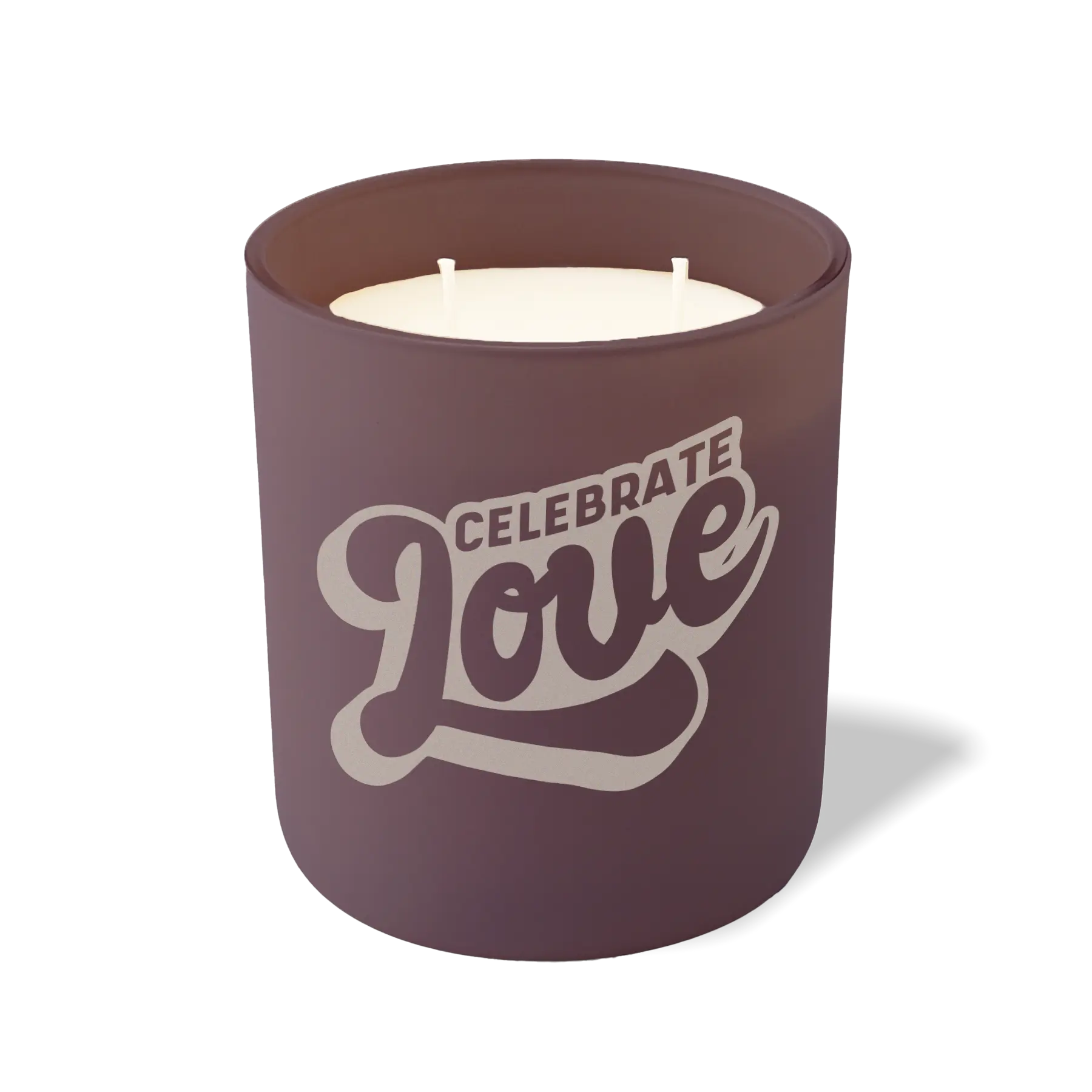 Wild Journey Custom Etched Celebrate Love 12 oz Studio Series Candle in Velvet Plum