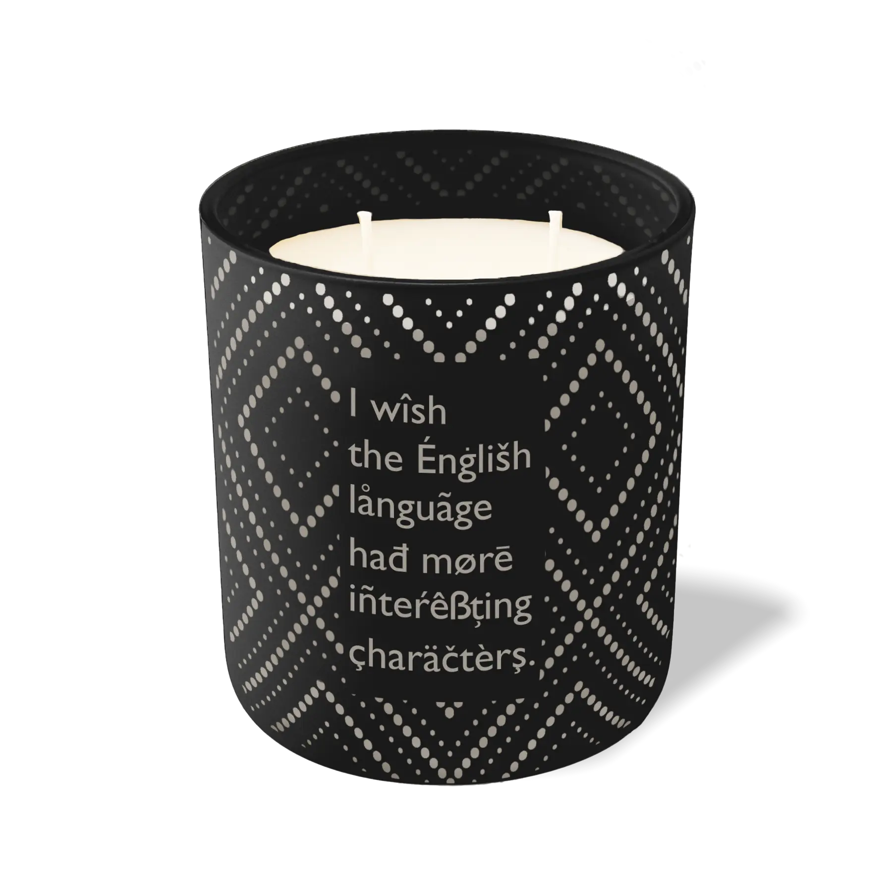 Custom Etched I Wish the English Language 12 oz Studio Series Candle - Black