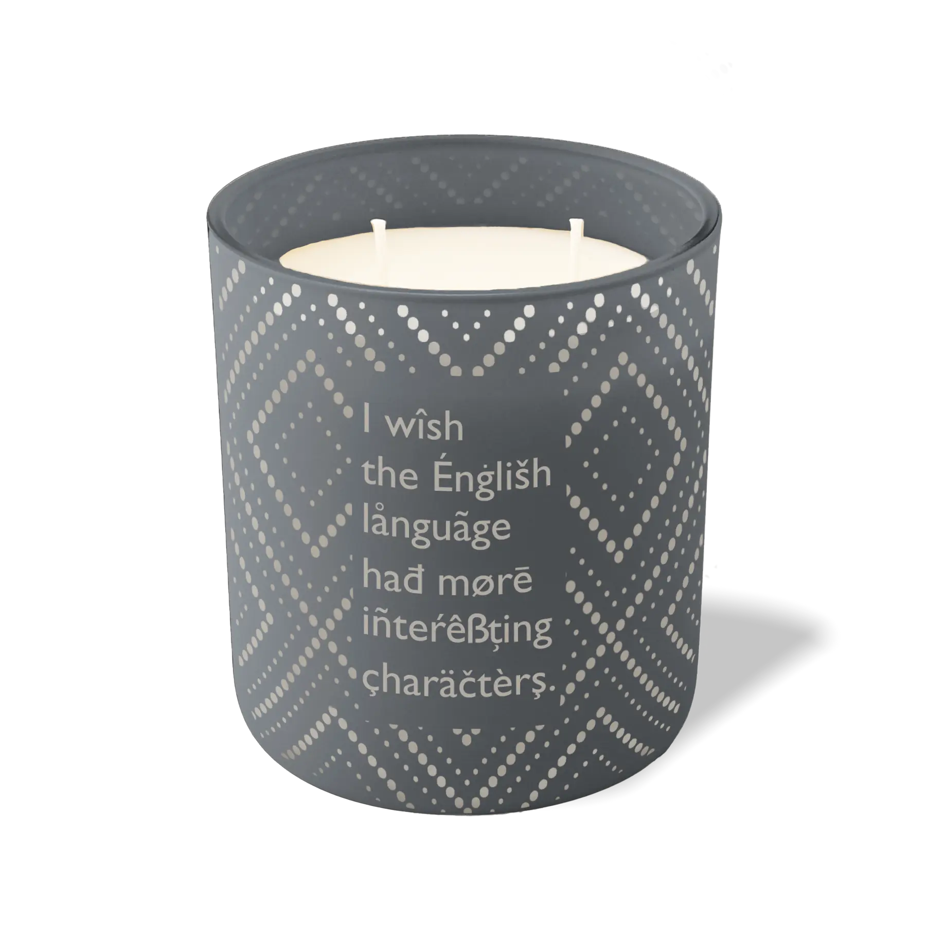 Custom Etched I Wish the English Language 12 oz Studio Series Candle - Graphite
