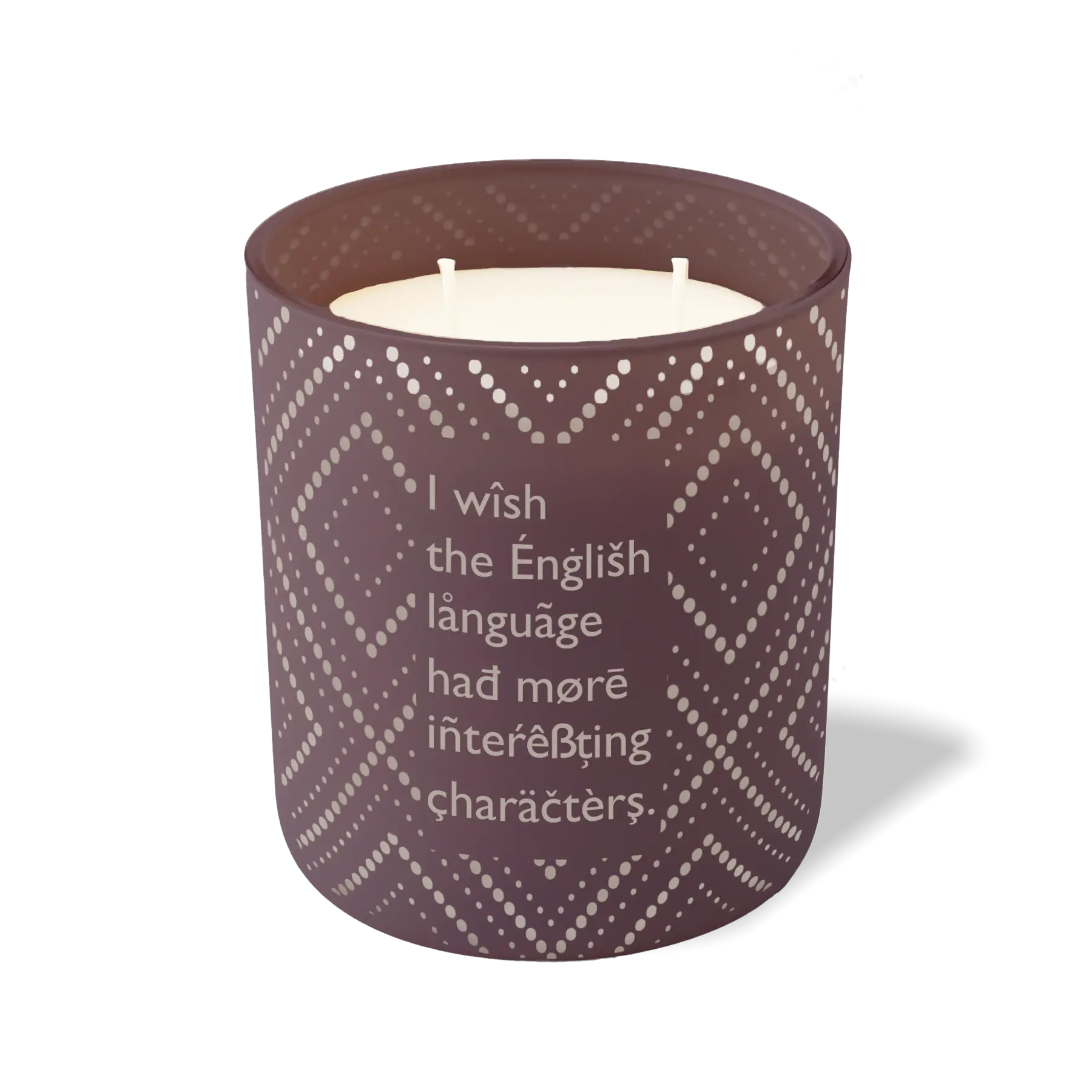 Wild Journey Custom Etched I Wish the English Language 12 oz Studio Series Candle in Velvet Plum
