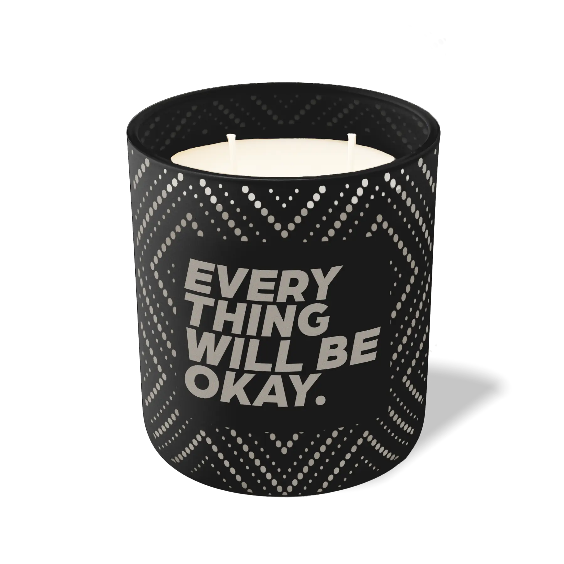Wild Journey Custom Etched Everything Will be Okay 12 oz Studio Series Candle in Black