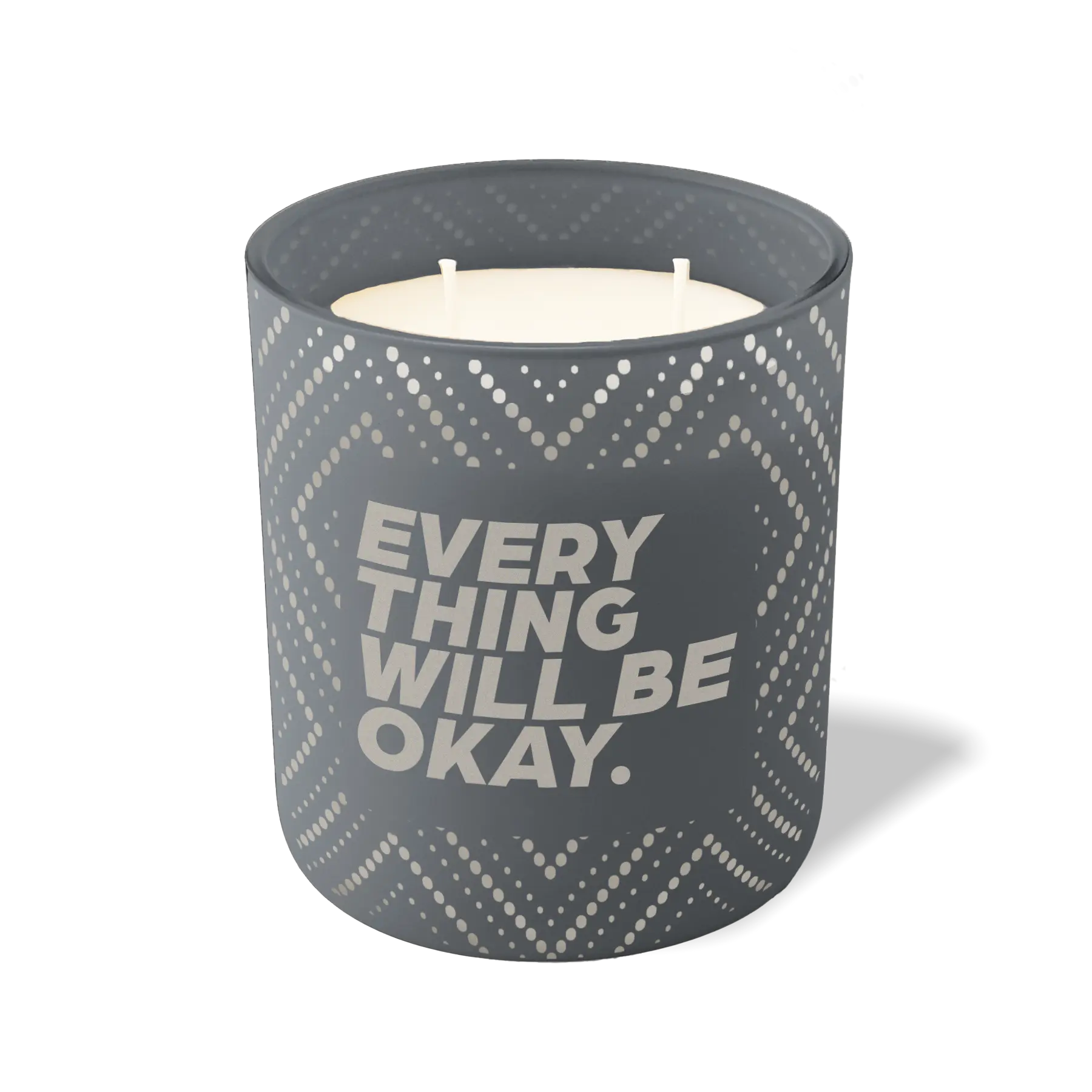 Wild Journey Custom Etched Everything Will be Okay 12 oz Studio Series Candle in Graphite