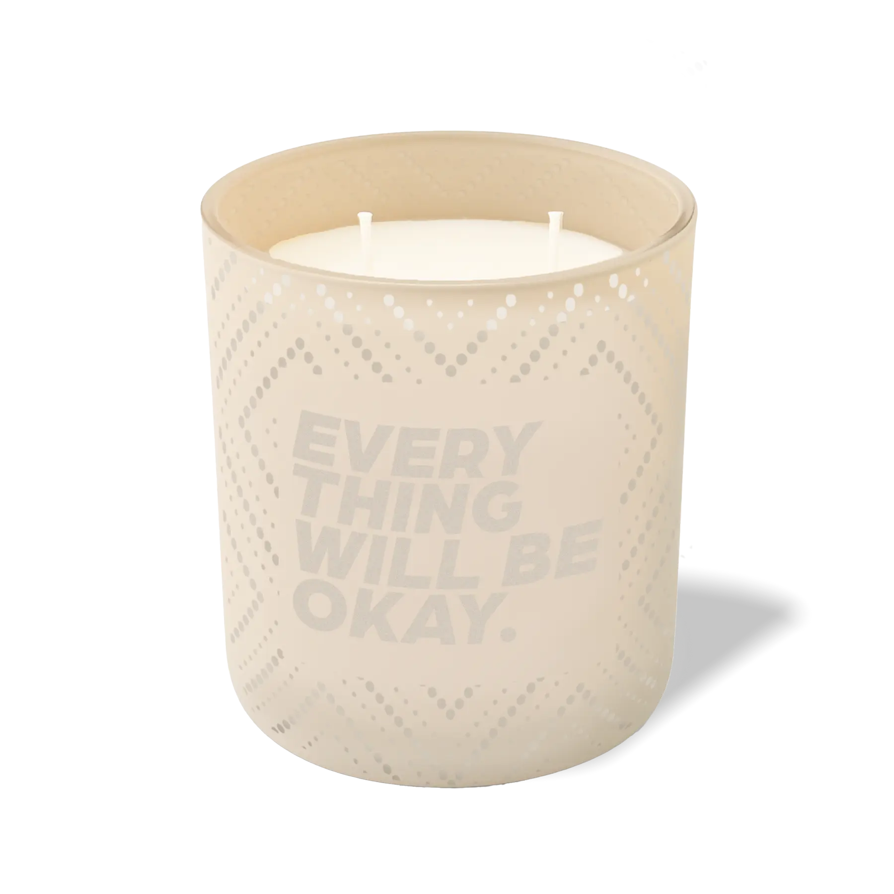 Wild Journey Custom Etched Everything Will be Okay 12 oz Studio Series Candle in Sand