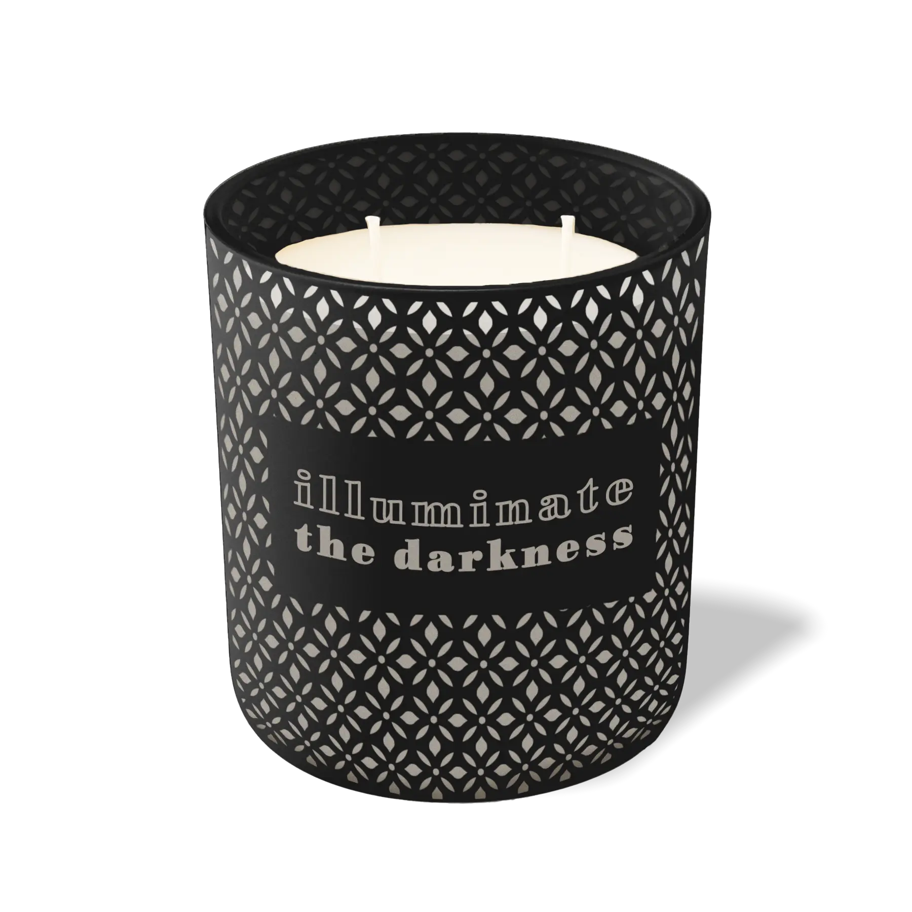 Custom Etched Illuminate the Darkness 12 oz Studio Series Candle - Black