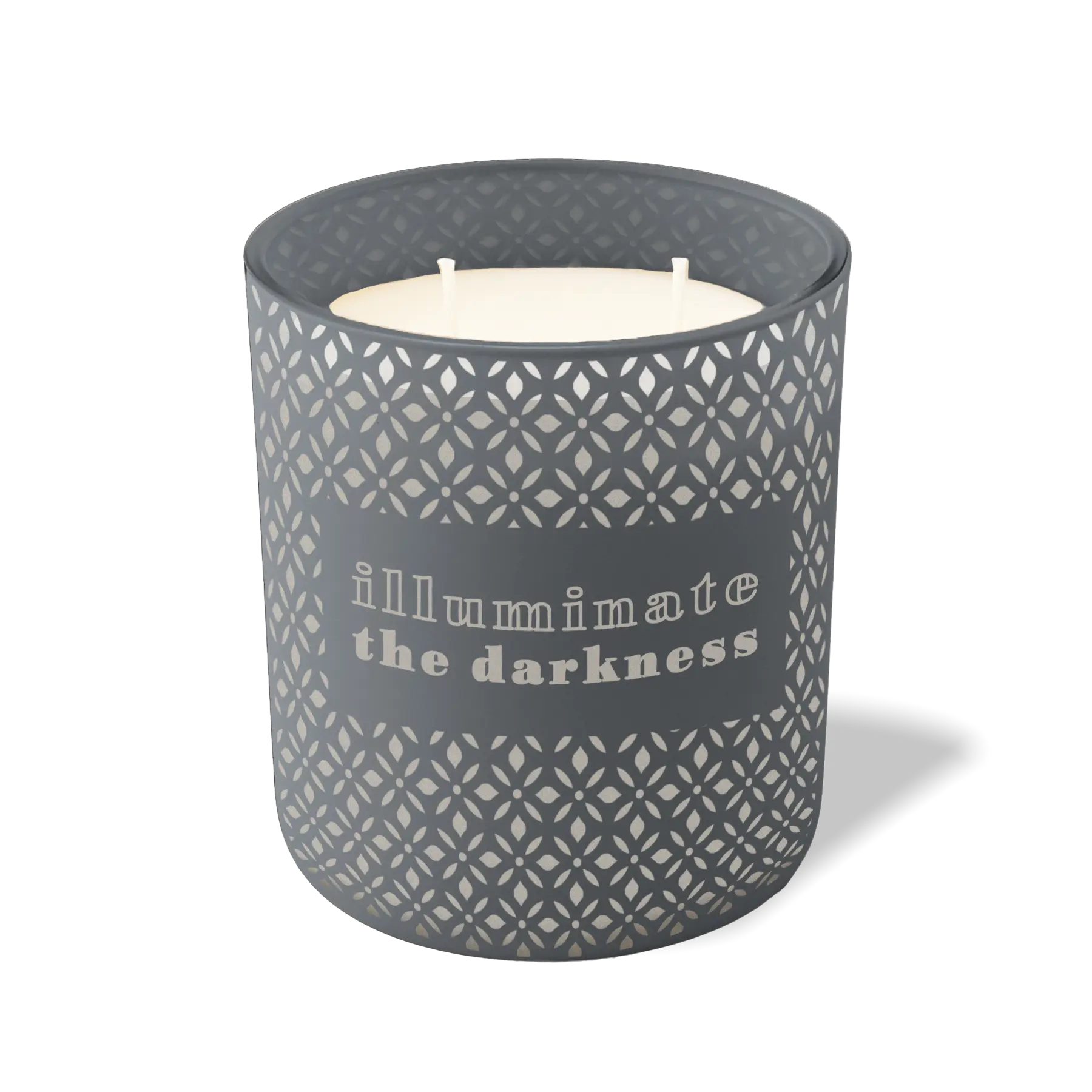 Custom Etched Illuminate the Darkness 12 oz Studio Series Candle - Graphite