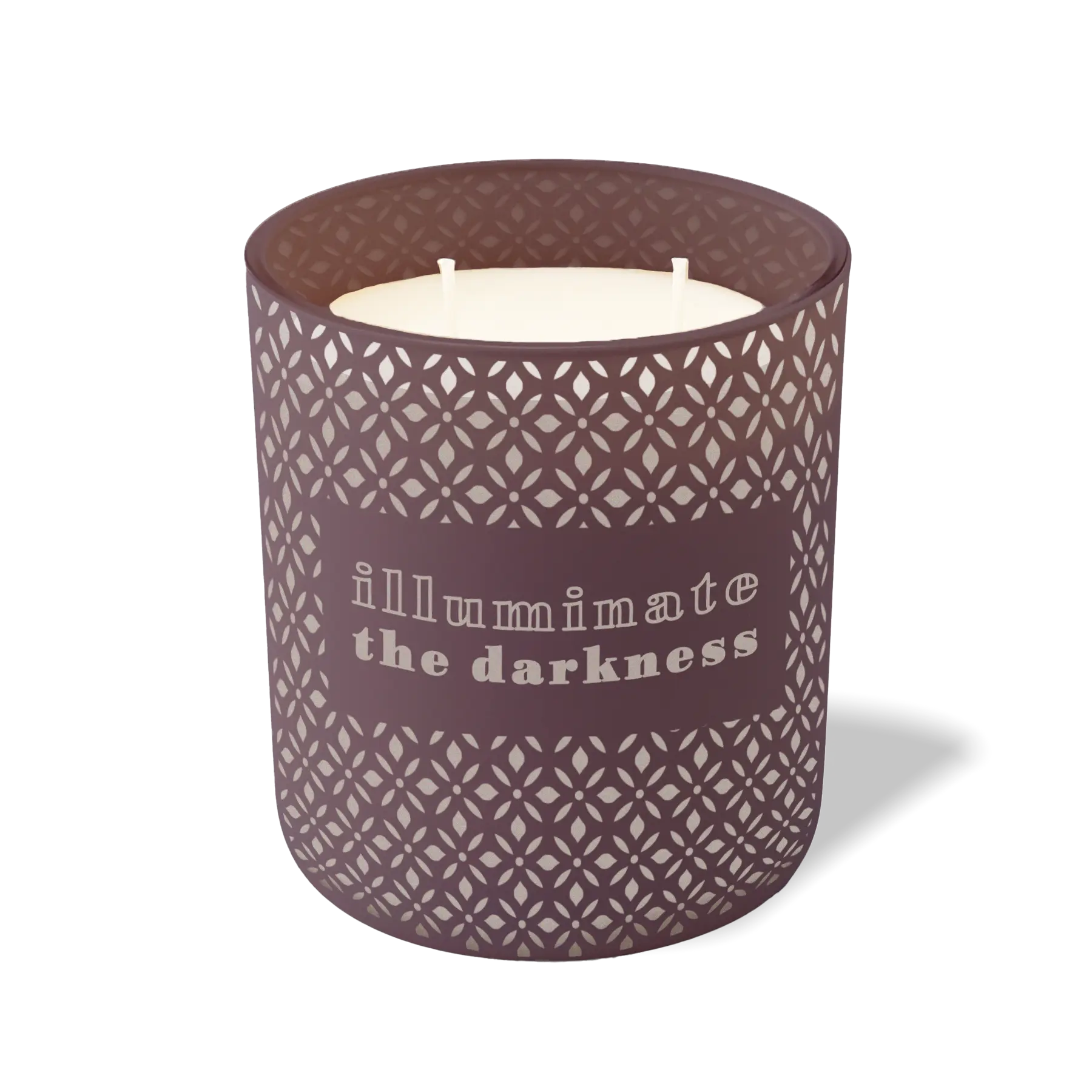 Wild Journey Custom Etched Illuminate the Darkness 12 oz Studio Series Candle in Velvet Plum
