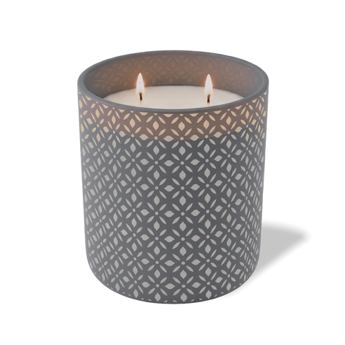 Custom Etched Bursts - 12 oz Candle Graphite