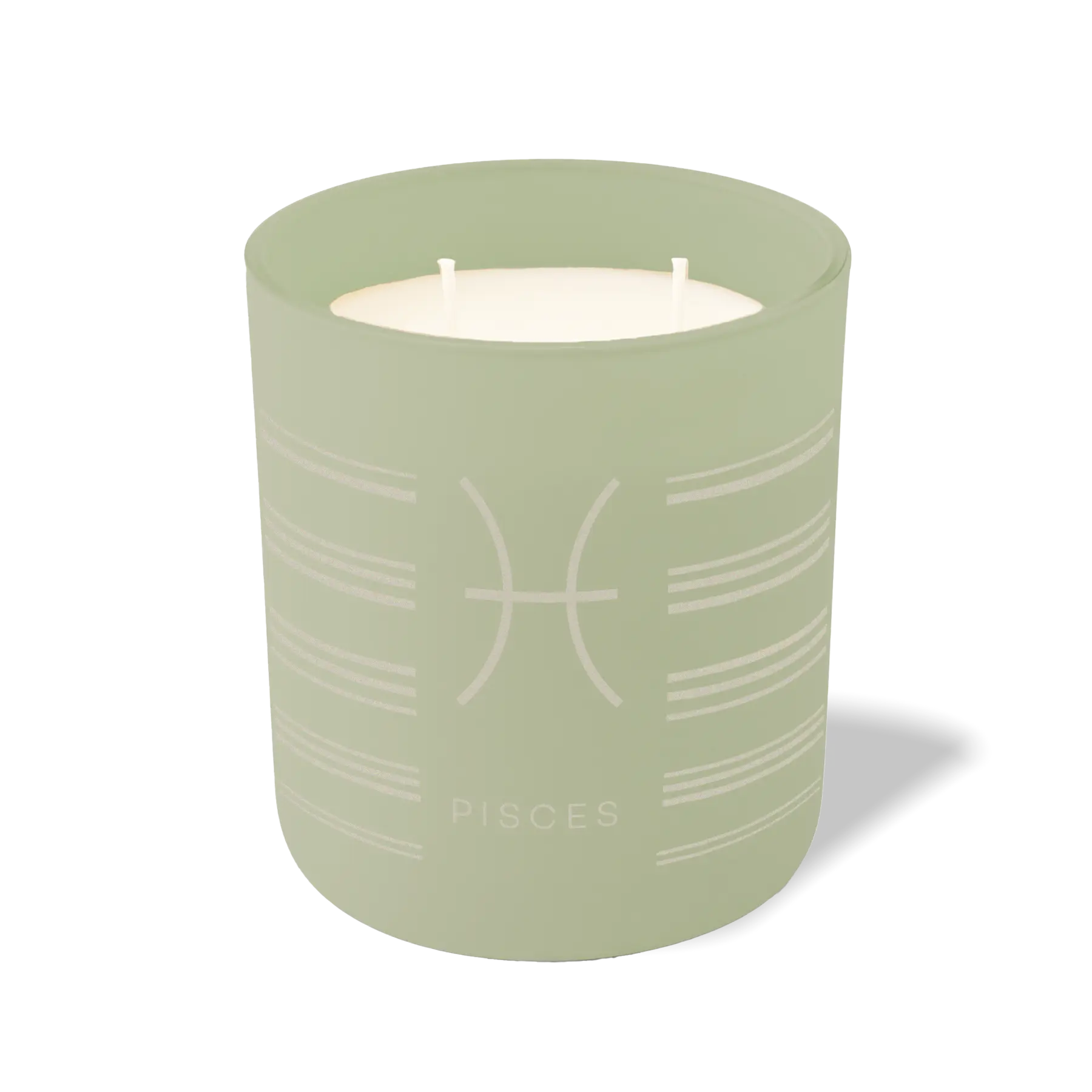 Wild Journey Custom Etched Pisces Symbol 12 oz Studio Series Candle in Meadow