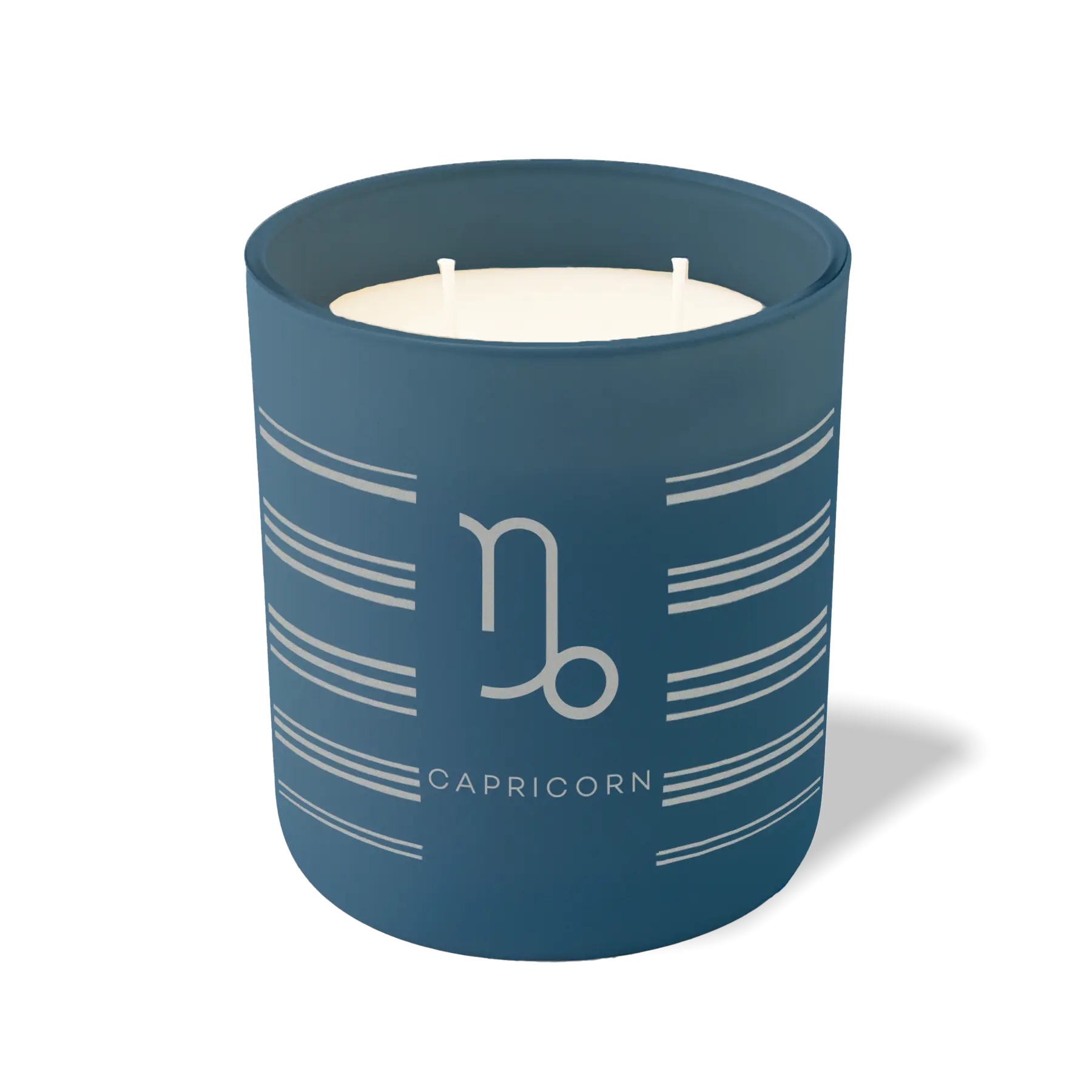 Wild Journey Custom Etched Capricorn Symbol 12 oz Studio Series Candle in Cobalt