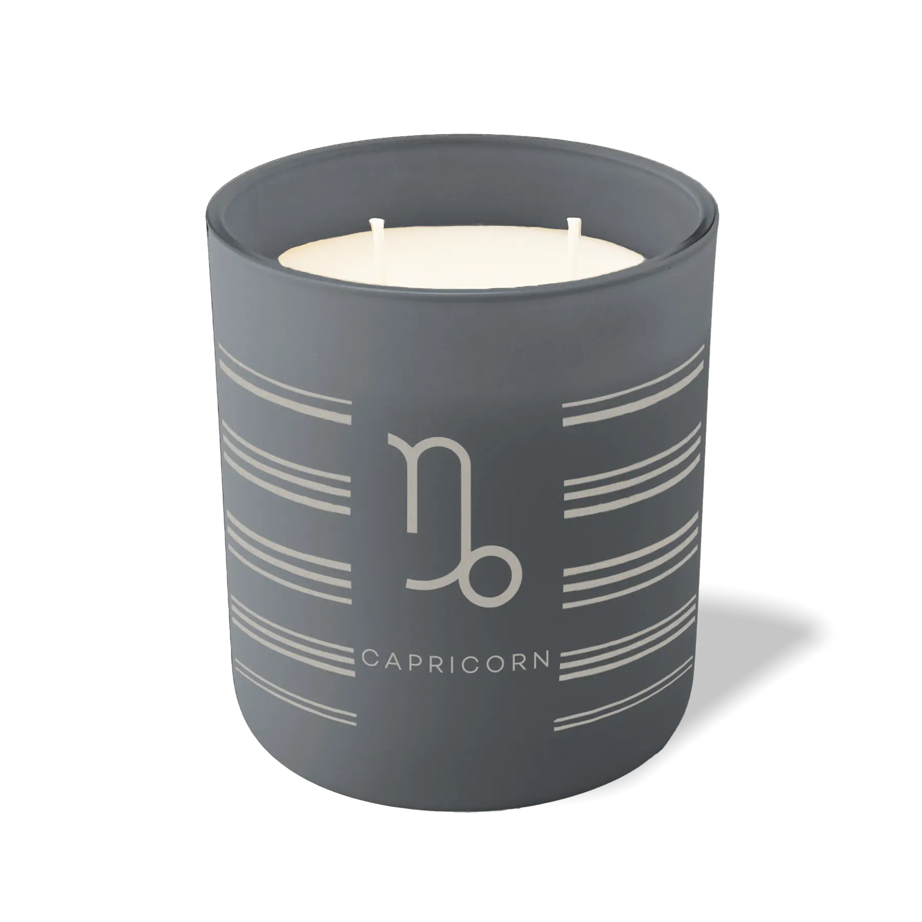 Custom Etched Capricorn Symbol 12 oz Studio Series Candle - Graphite