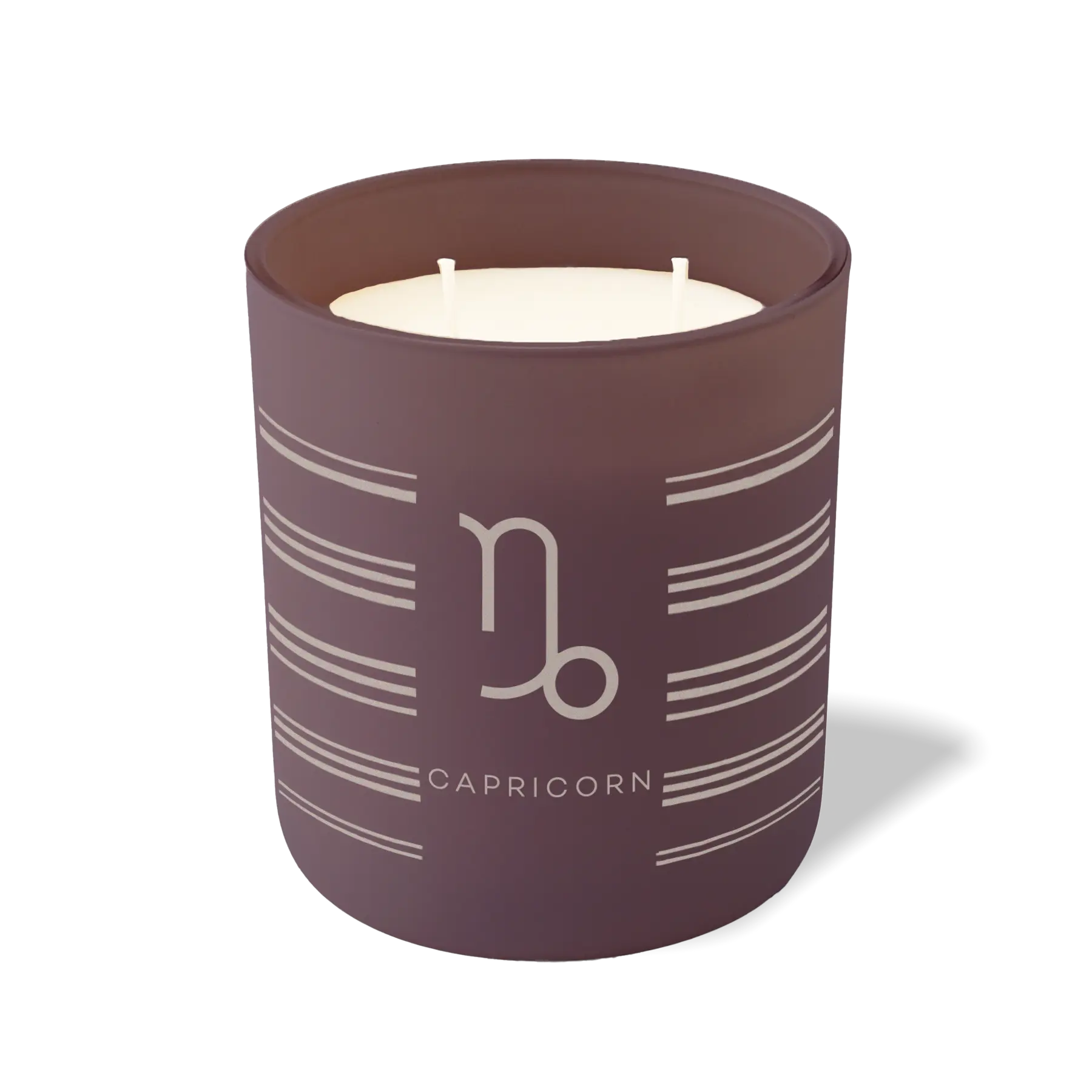 Wild Journey Custom Etched Capricorn Symbol 12 oz Studio Series Candle in Velvet Plum
