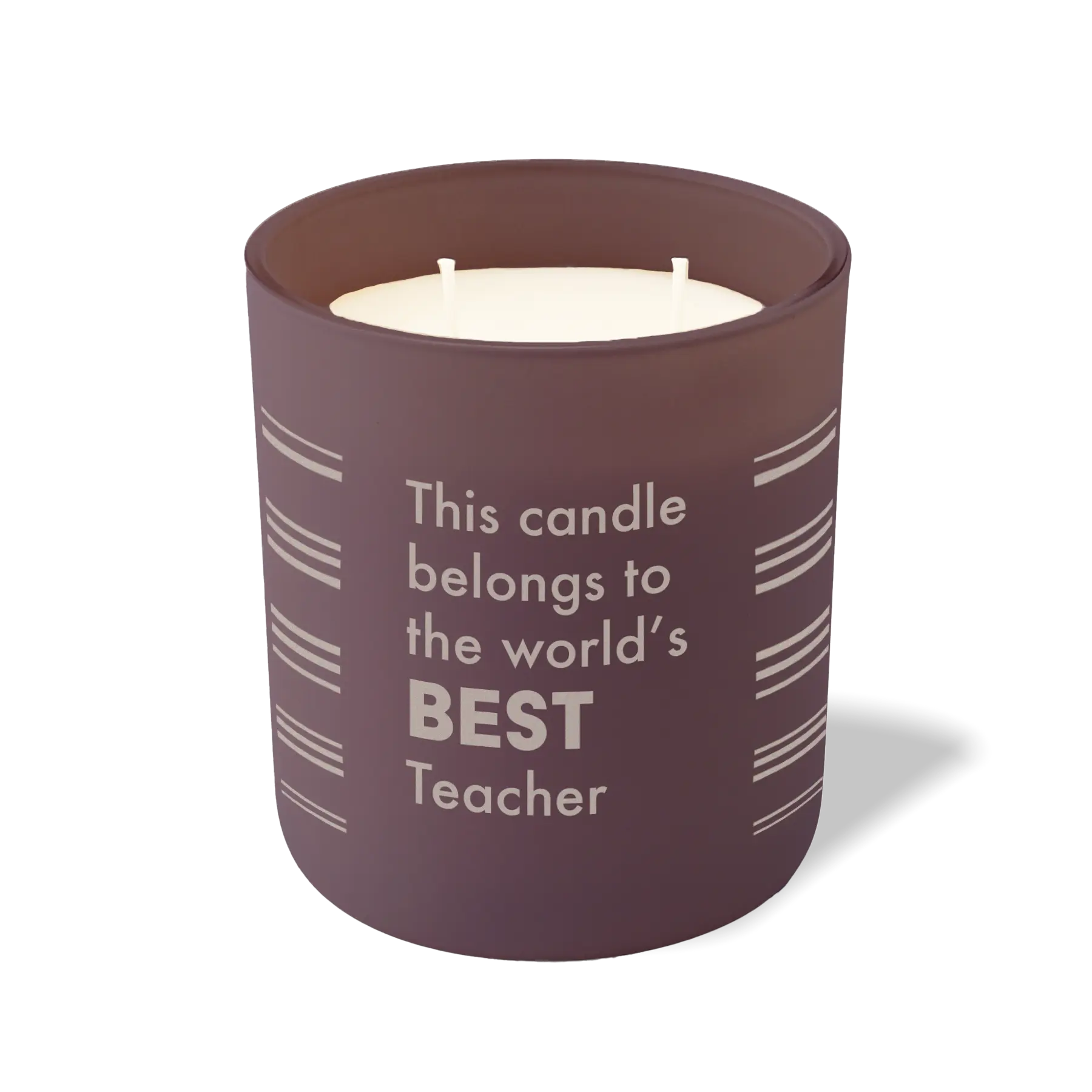 Wild Journey Custom Etched The World's Best Teacher 12 oz Studio Series Candle in Velvet Plum