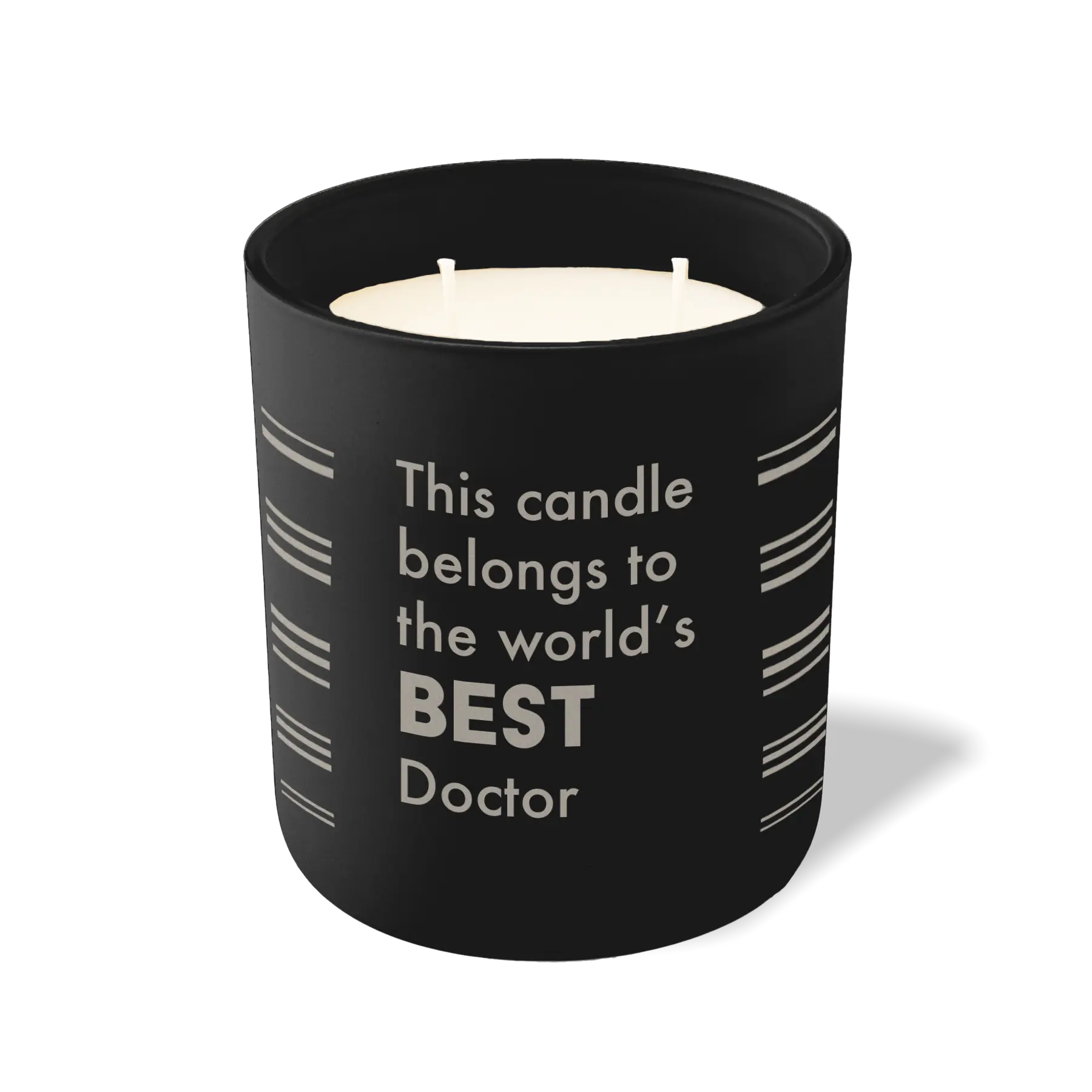 Custom Etched The World's Best Doctor 12 oz Studio Series Candle - Black