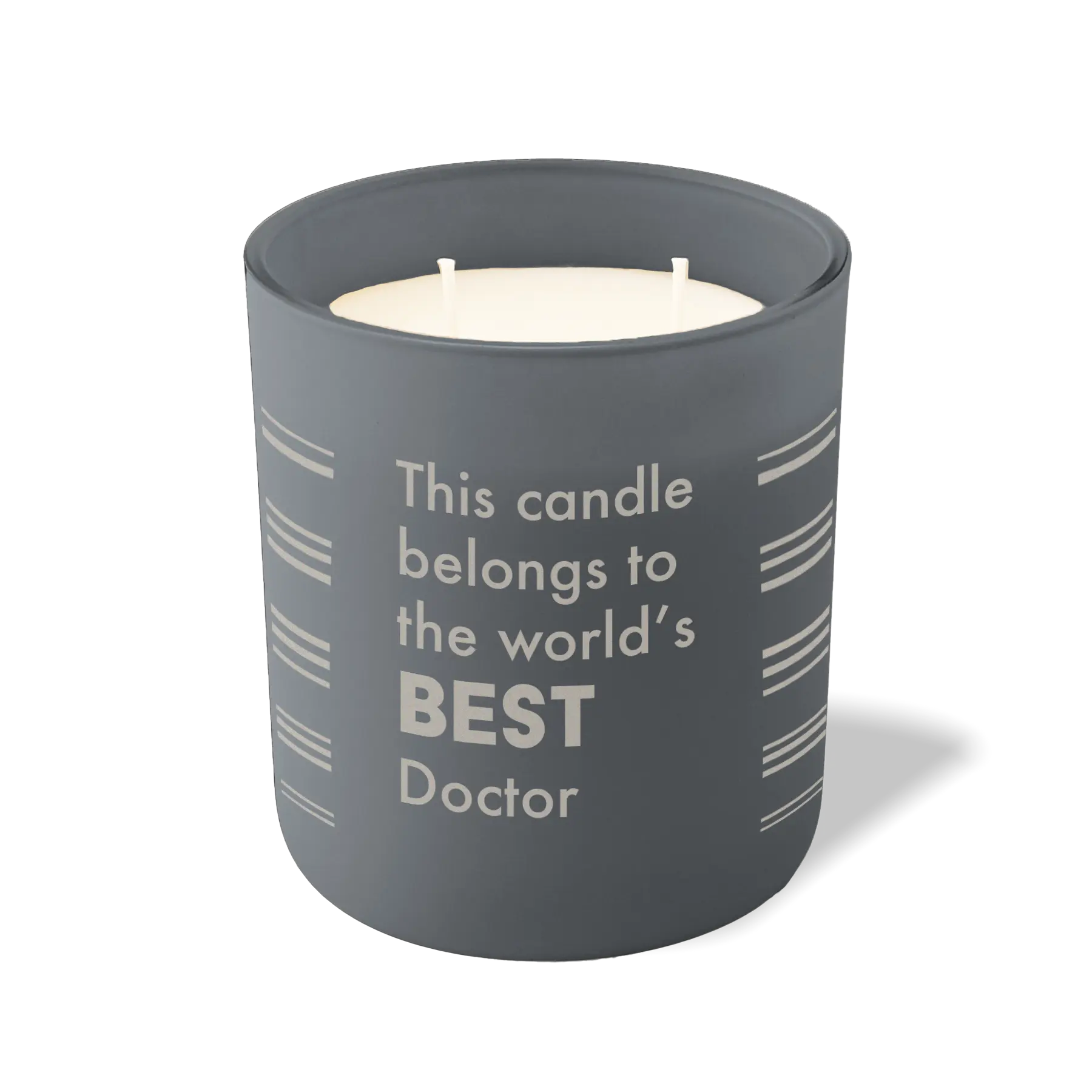 Custom Etched The World's Best Doctor 12 oz Studio Series Candle - Graphite