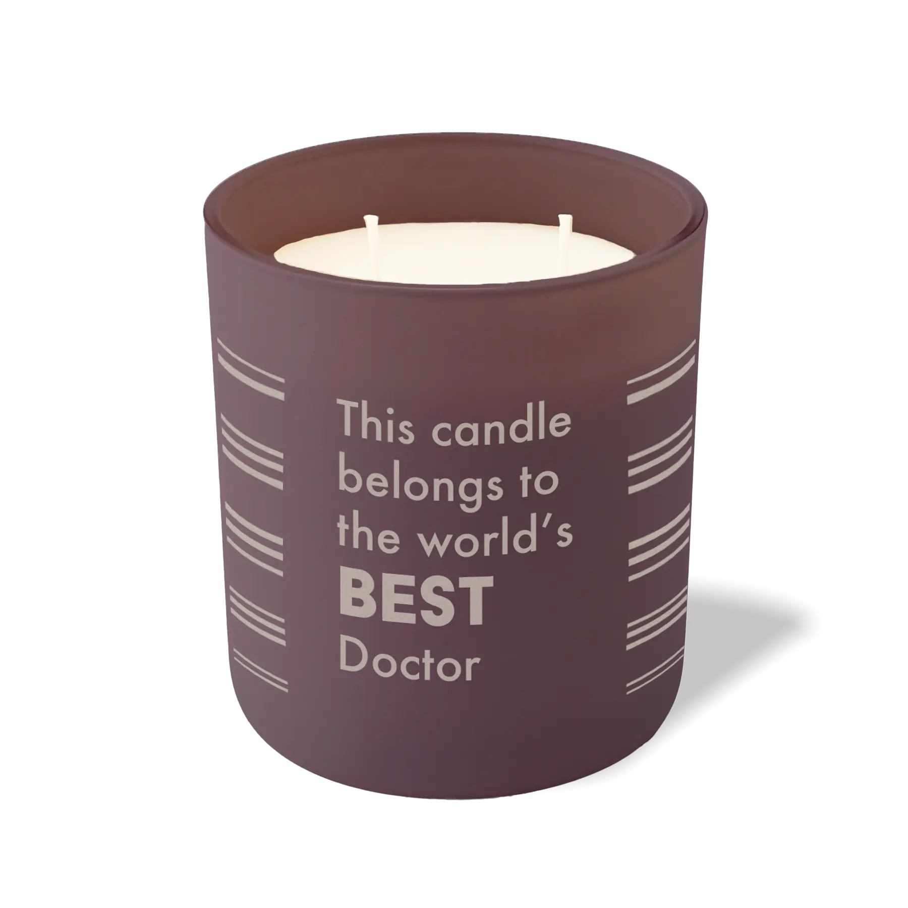 Wild Journey Custom Etched The World's Best Doctor 12 oz Studio Series Candle in Velvet Plum