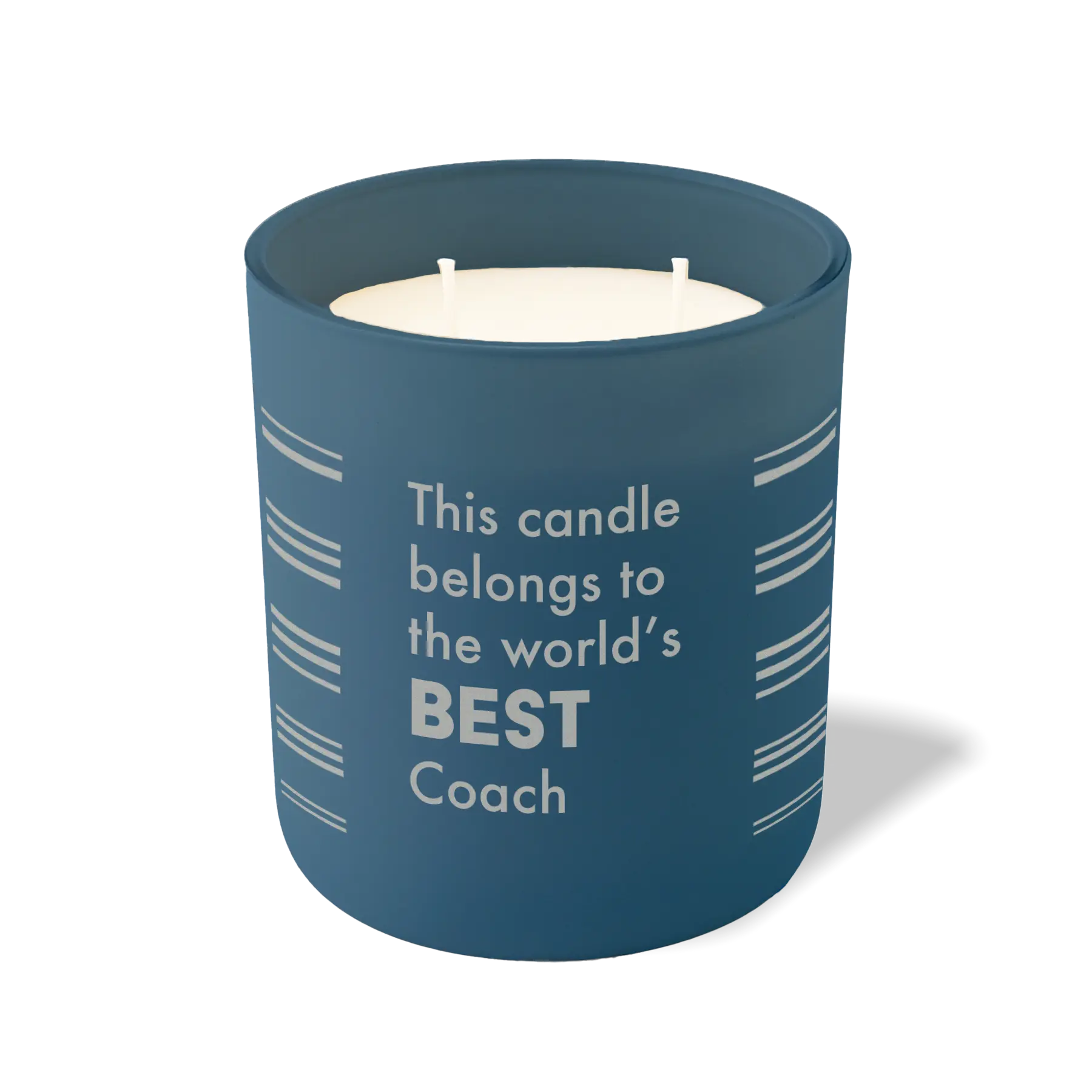 Wild Journey Custom Etched The World's Best Coach 12 oz Studio Series Candle in Cobalt