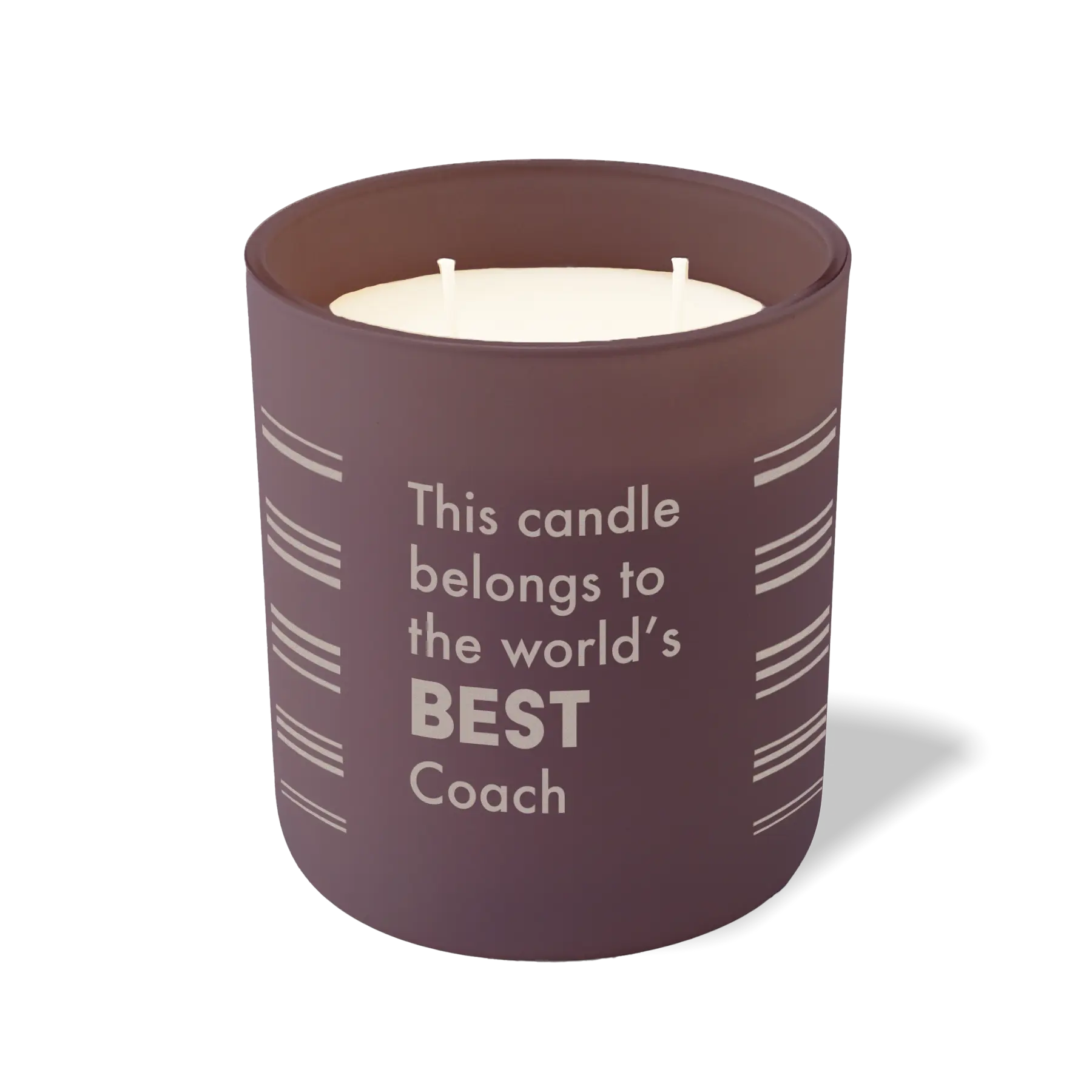 Wild Journey Custom Etched The World's Best Coach 12 oz Studio Series Candle in Velvet Plum