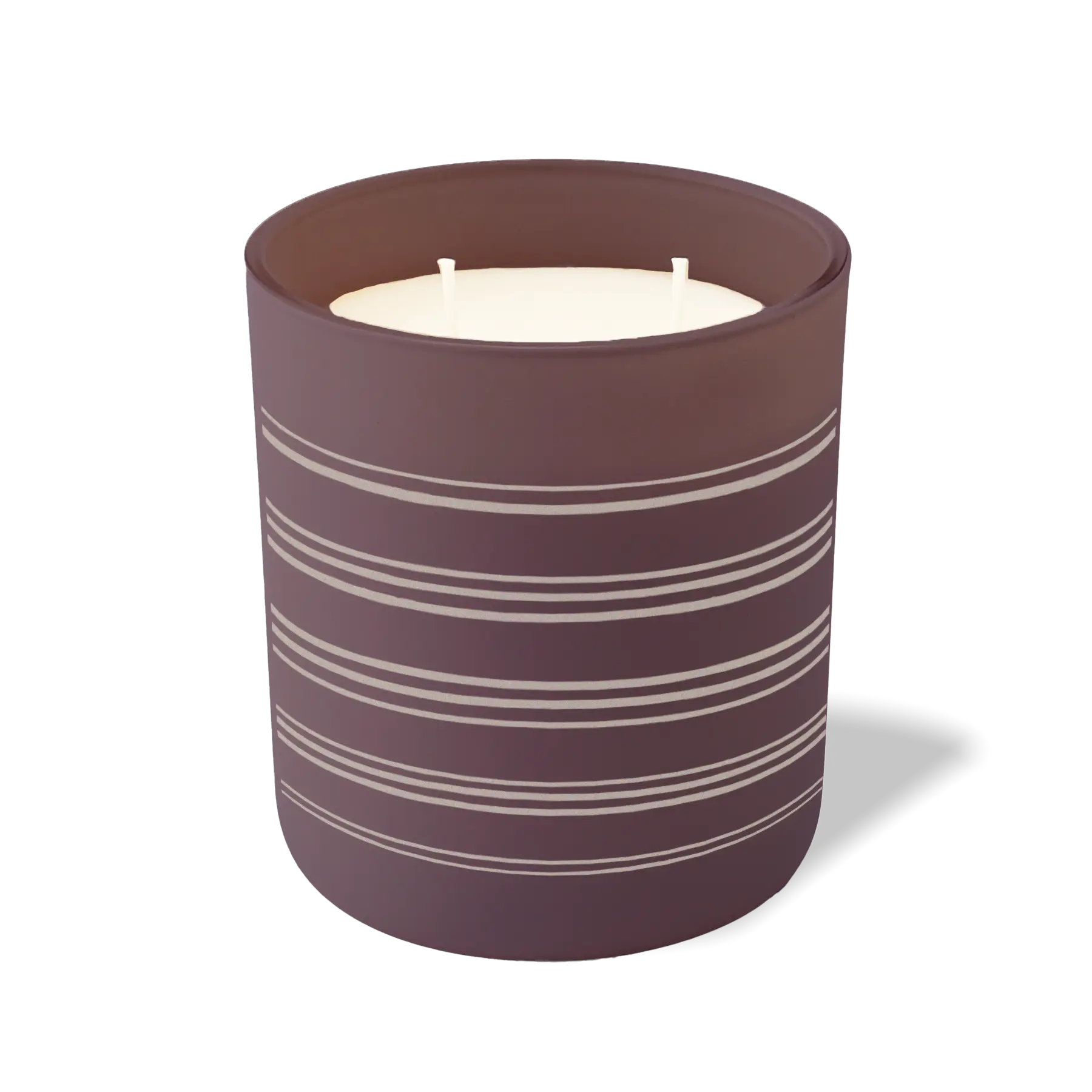 Wild Journey Custom Etched Grouped Stripes 12 oz Studio Series Candle in Velvet Plum