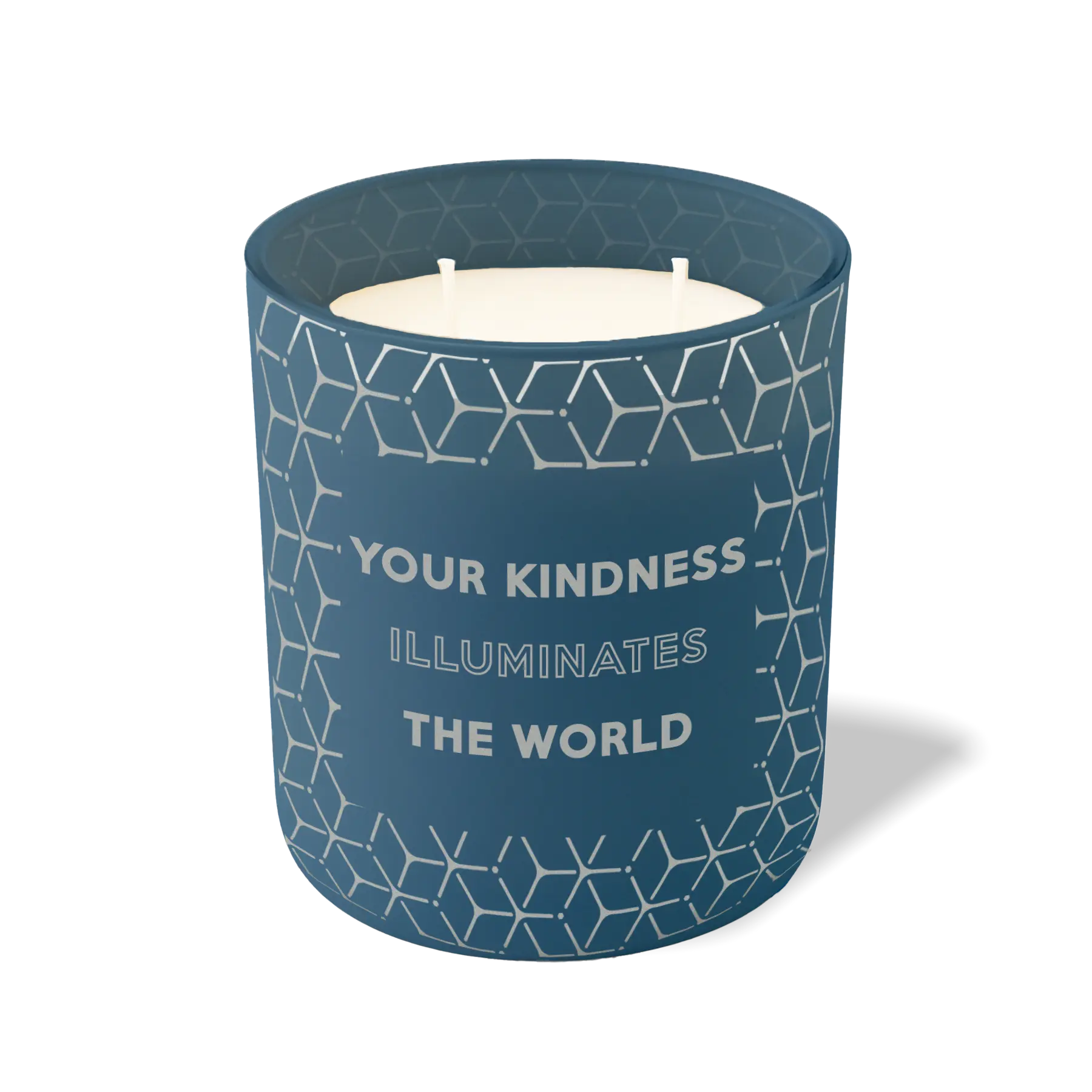 Wild Journey Custom Etched Your Kindness Illuminates the World 12 oz Studio Series Candle in Cobalt