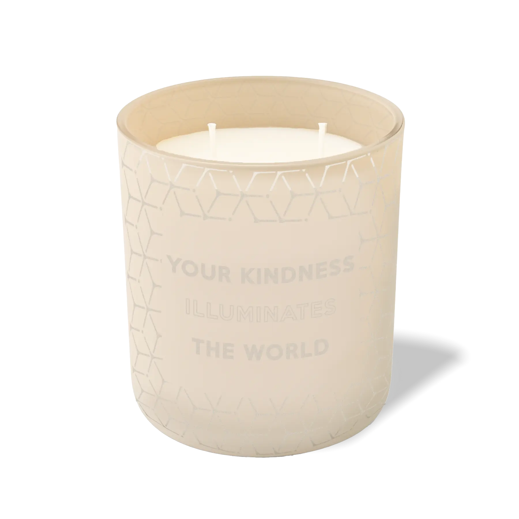 Custom Etched Your Kindness Illuminates the World 12 oz Studio Series Candle - Sand