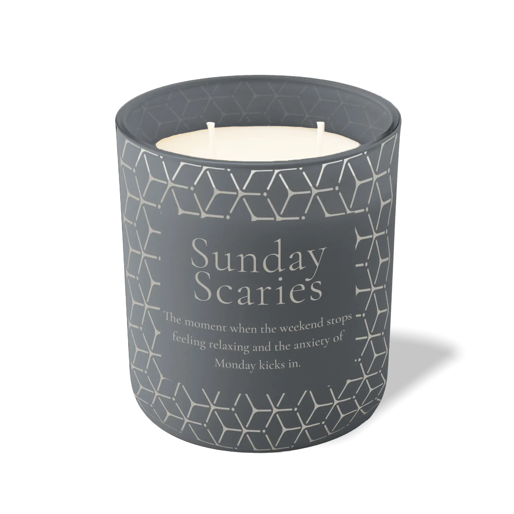 Wild Journey Custom Etched Sunday Scaries 12 oz Studio Series Candle in Graphite