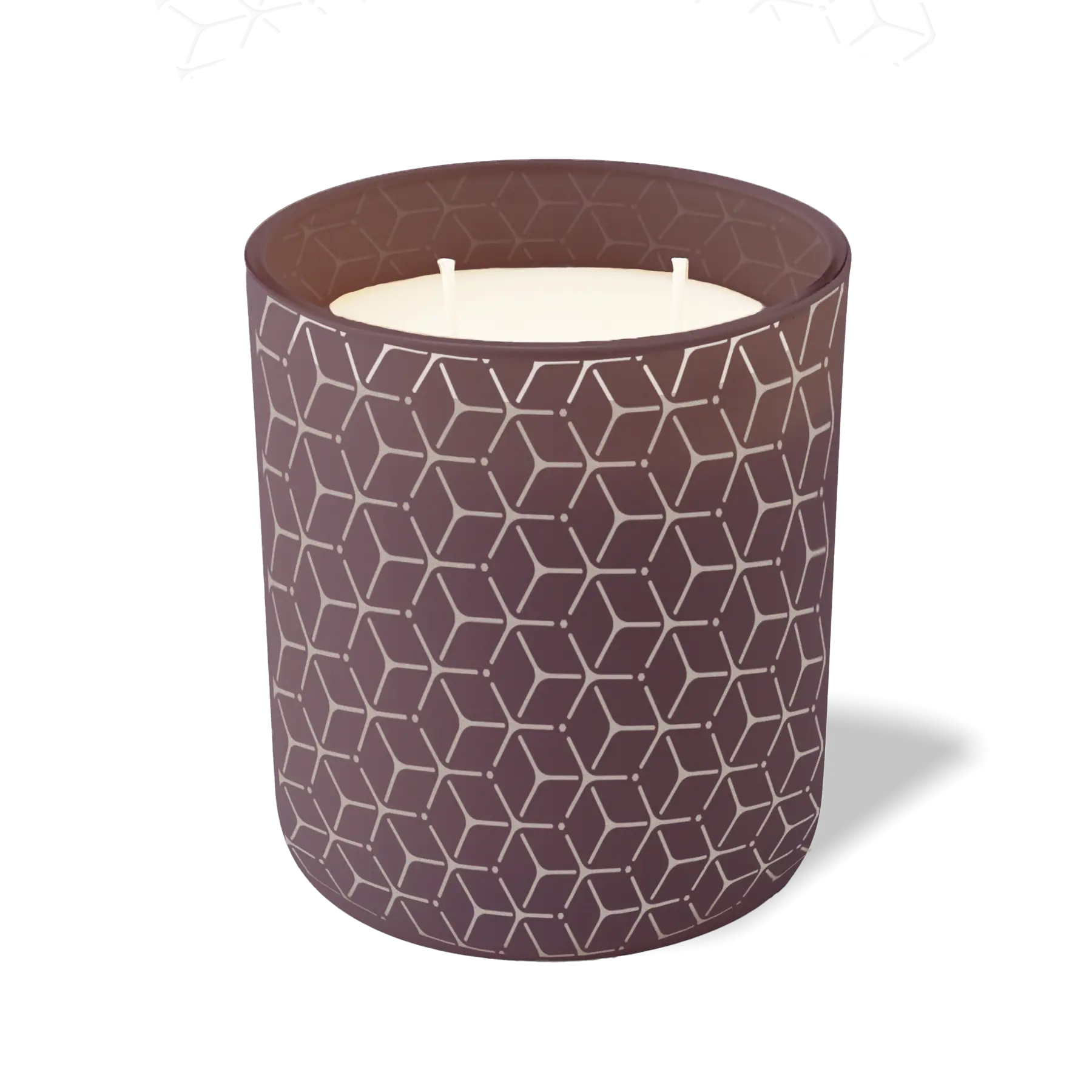 Wild Journey Custom Etched Propeller Cubes 12 oz Studio Series Candle in Velvet Plum