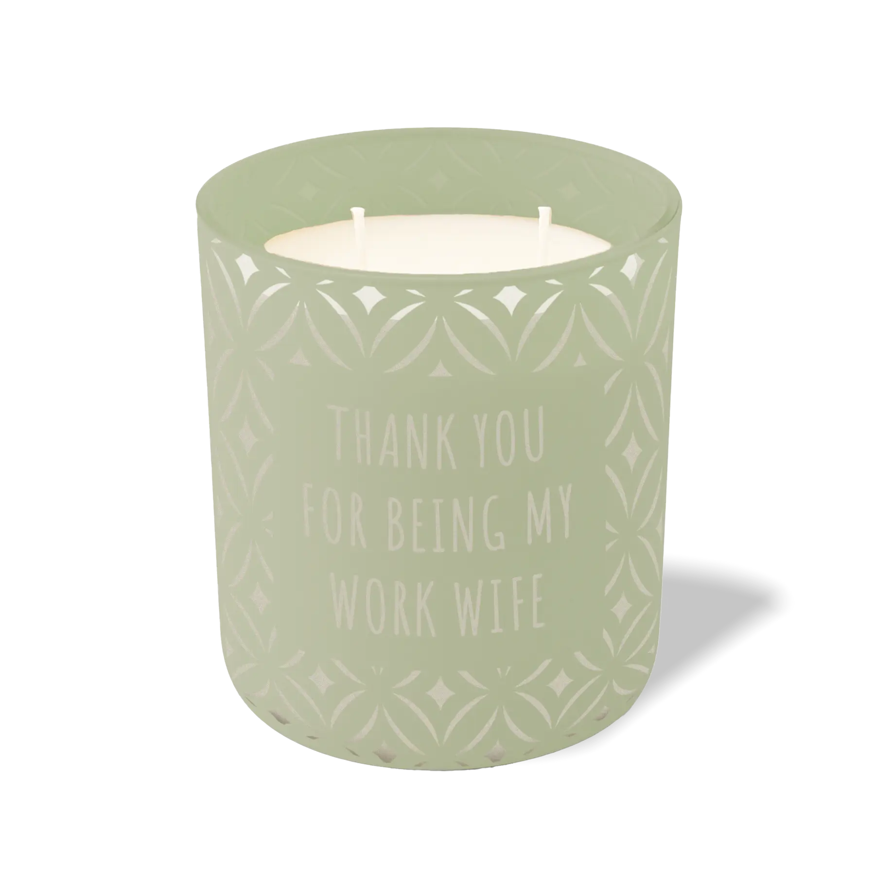 Wild Journey Custom Etched Thank You For Being My Work Wife 12 oz Studio Series Candle in Meadow