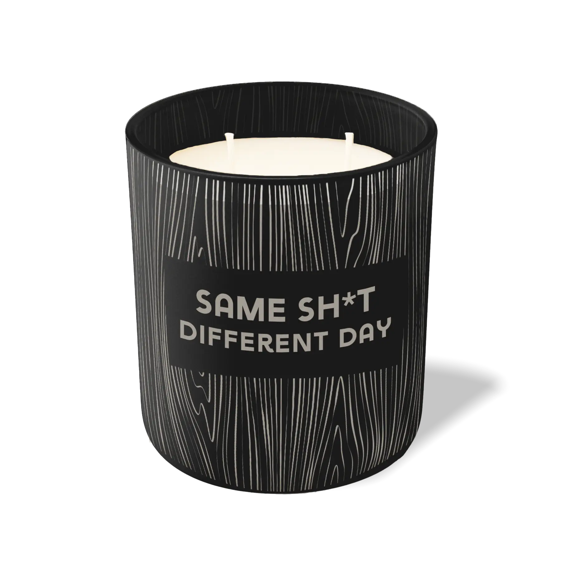 Wild Journey Custom Etched Same Sh*T Different Day 12 oz Studio Series Candle in Black