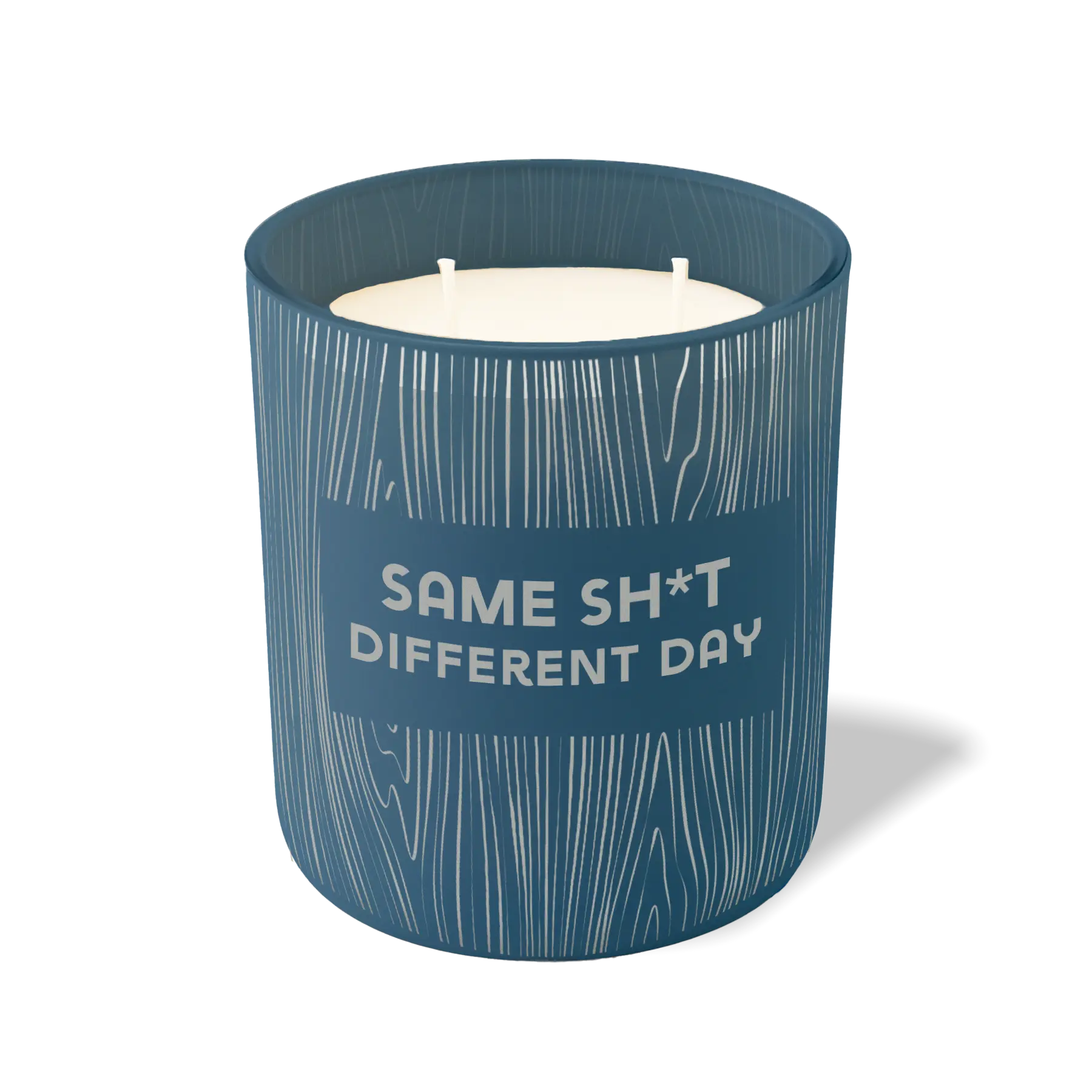Wild Journey Custom Etched Same Sh*T Different Day 12 oz Studio Series Candle in Cobalt
