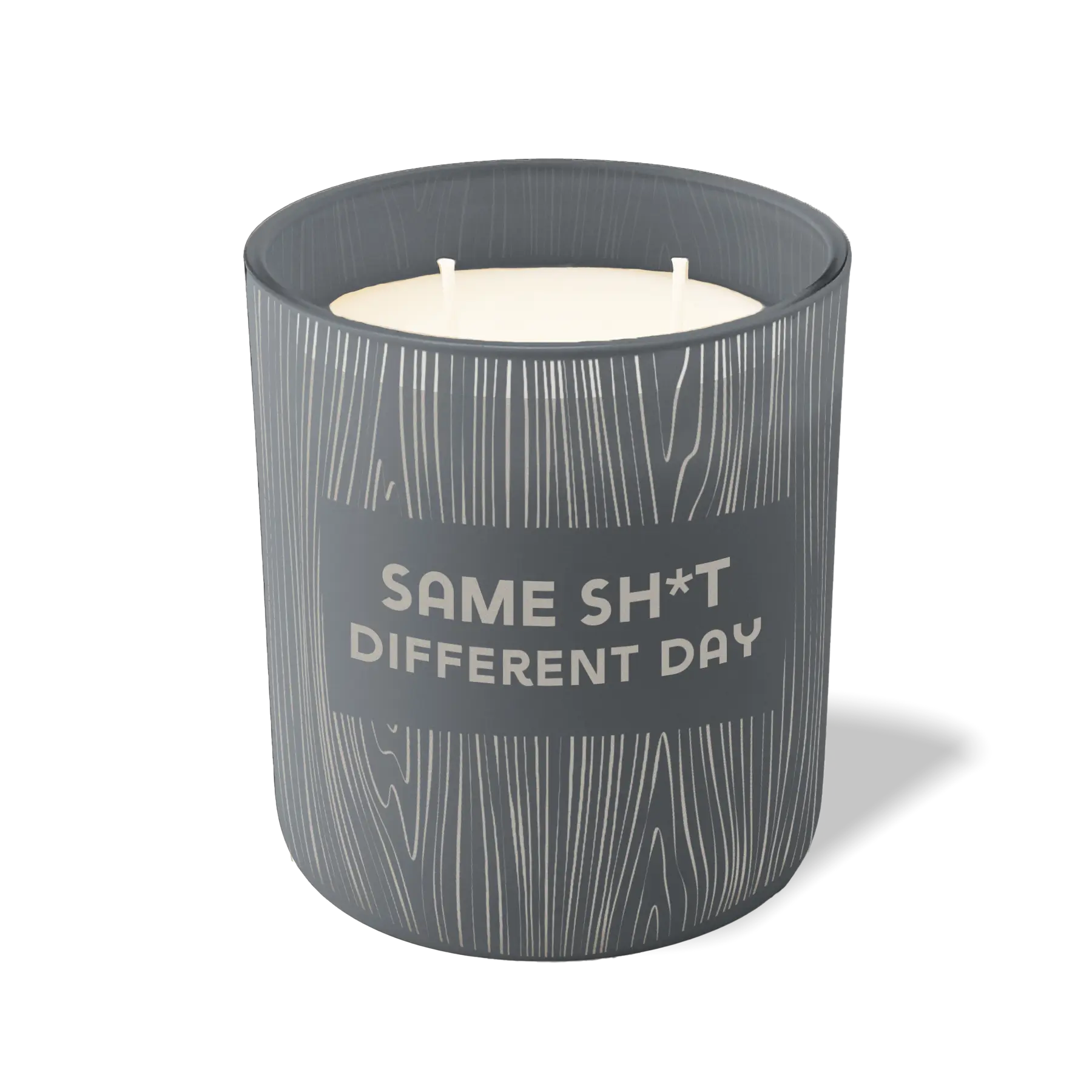 Wild Journey Custom Etched Same Sh*T Different Day 12 oz Studio Series Candle in Graphite