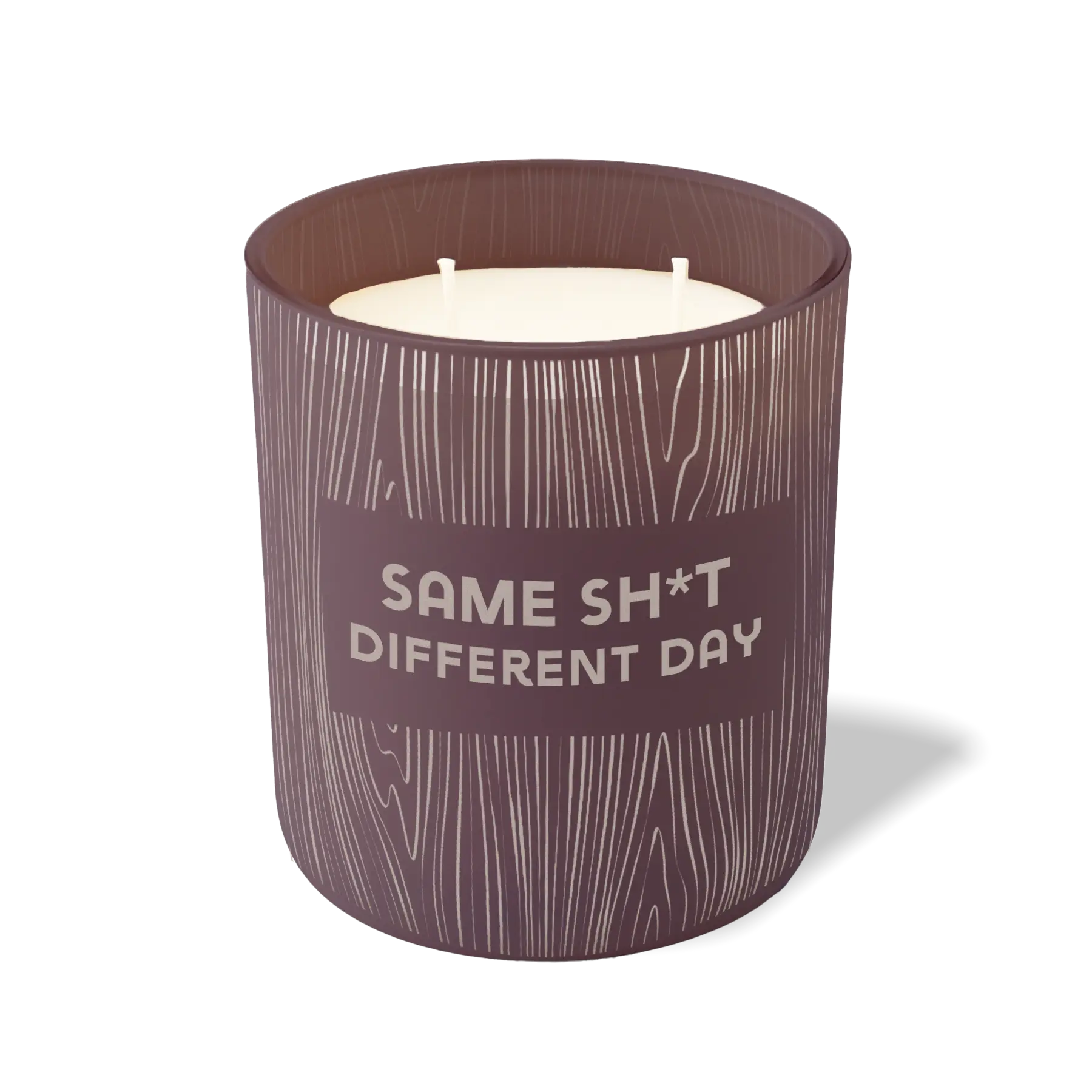 Wild Journey Custom Etched Same Sh*T Different Day 12 oz Studio Series Candle in Velvet Plum