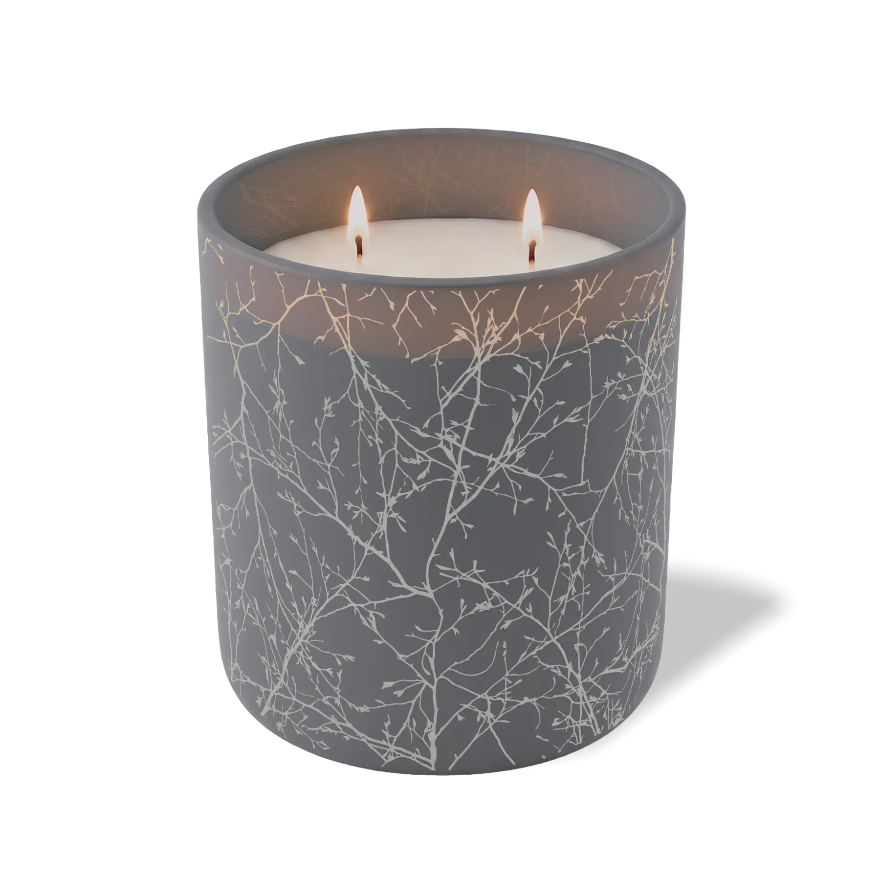 Custom Etched Branches - 12 oz Candle Graphite
